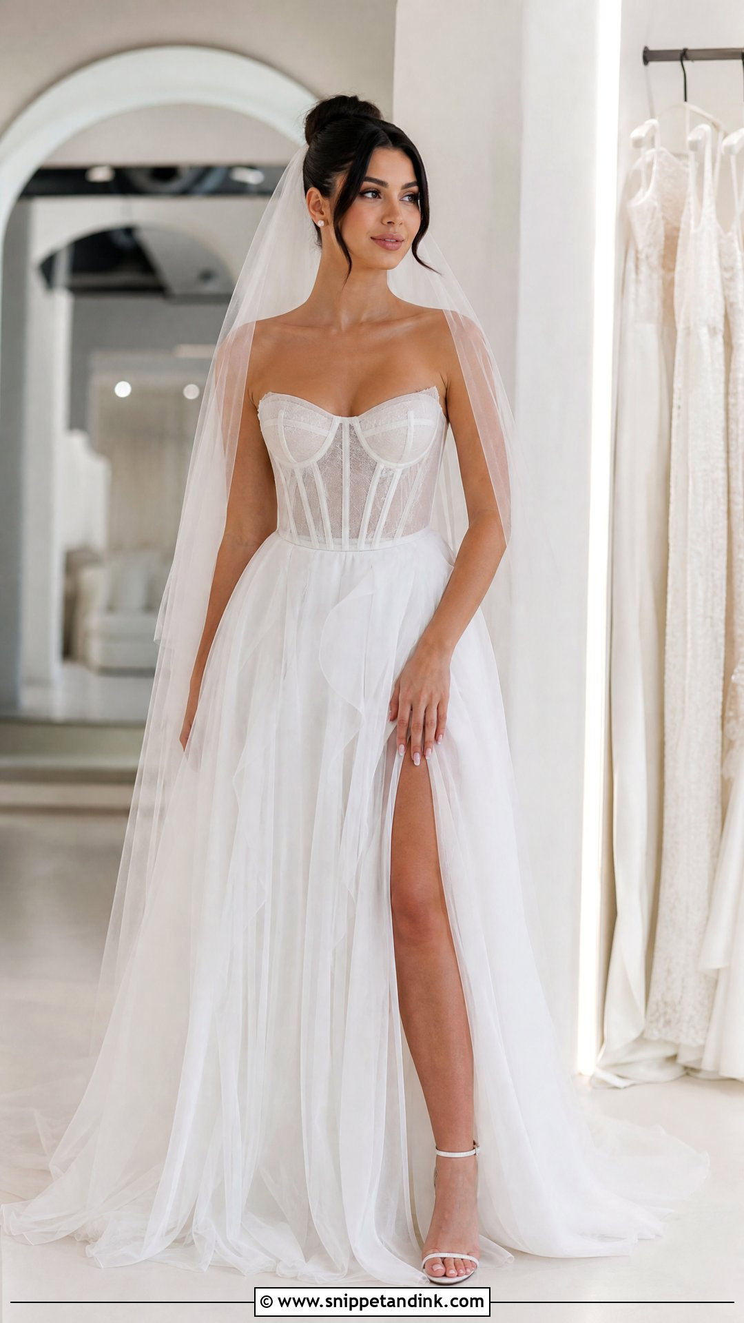 Sheer Corset Wedding Dress - Snippet and Ink - 25 Ugly Wedding Dresses