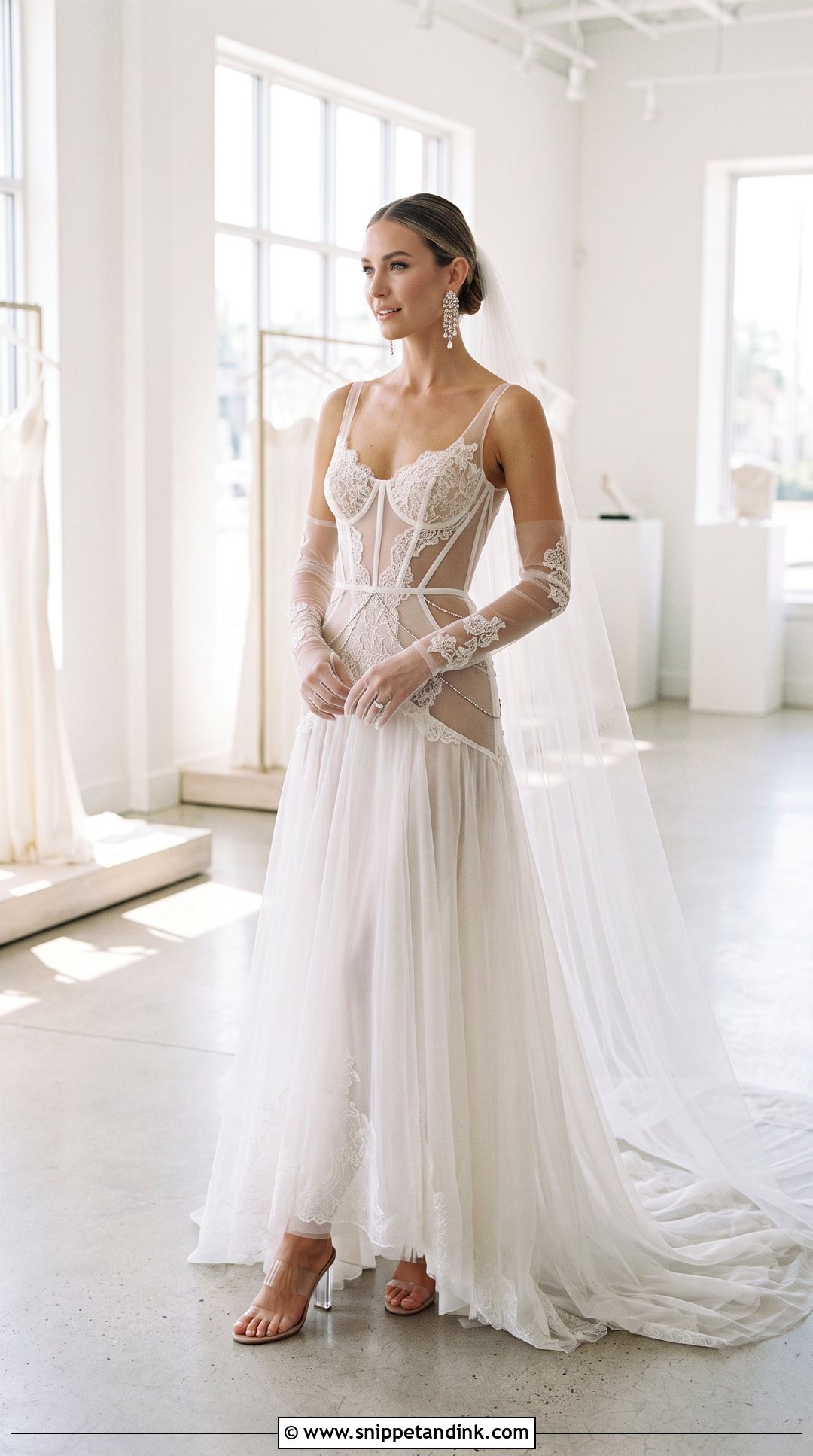 Sheer Corset Wedding Dress - Snippet and Ink - 20 Ugliest Wedding Dress Ideas