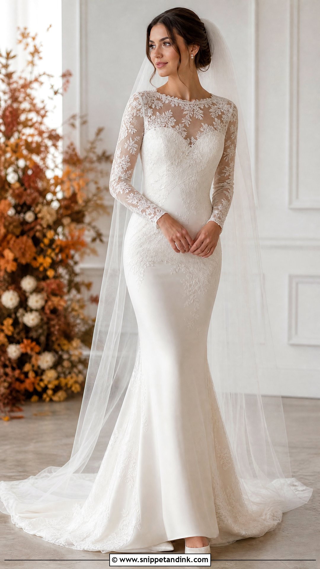 Sheer Long Sleeve Wedding Dress - Snippet and Ink - 25 Sheer Wedding Dress Ideas