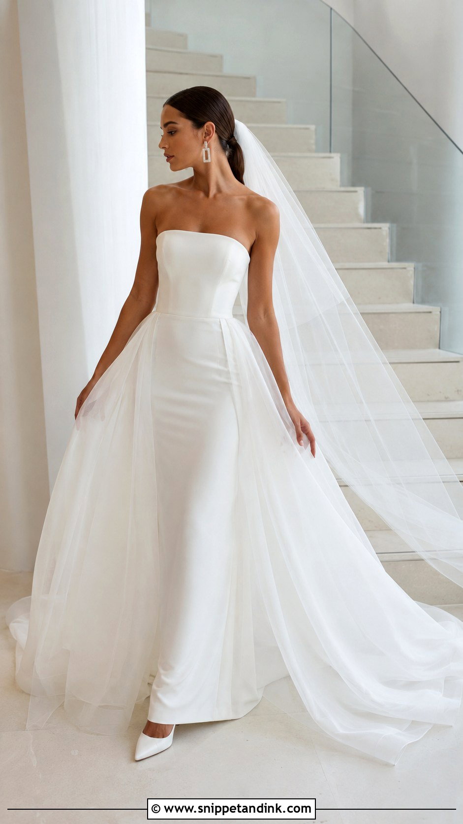 Sheer Organza Removable Train Wedding Dress - Snippet and Ink - 20 Removable Train Wedding Dress Ideas