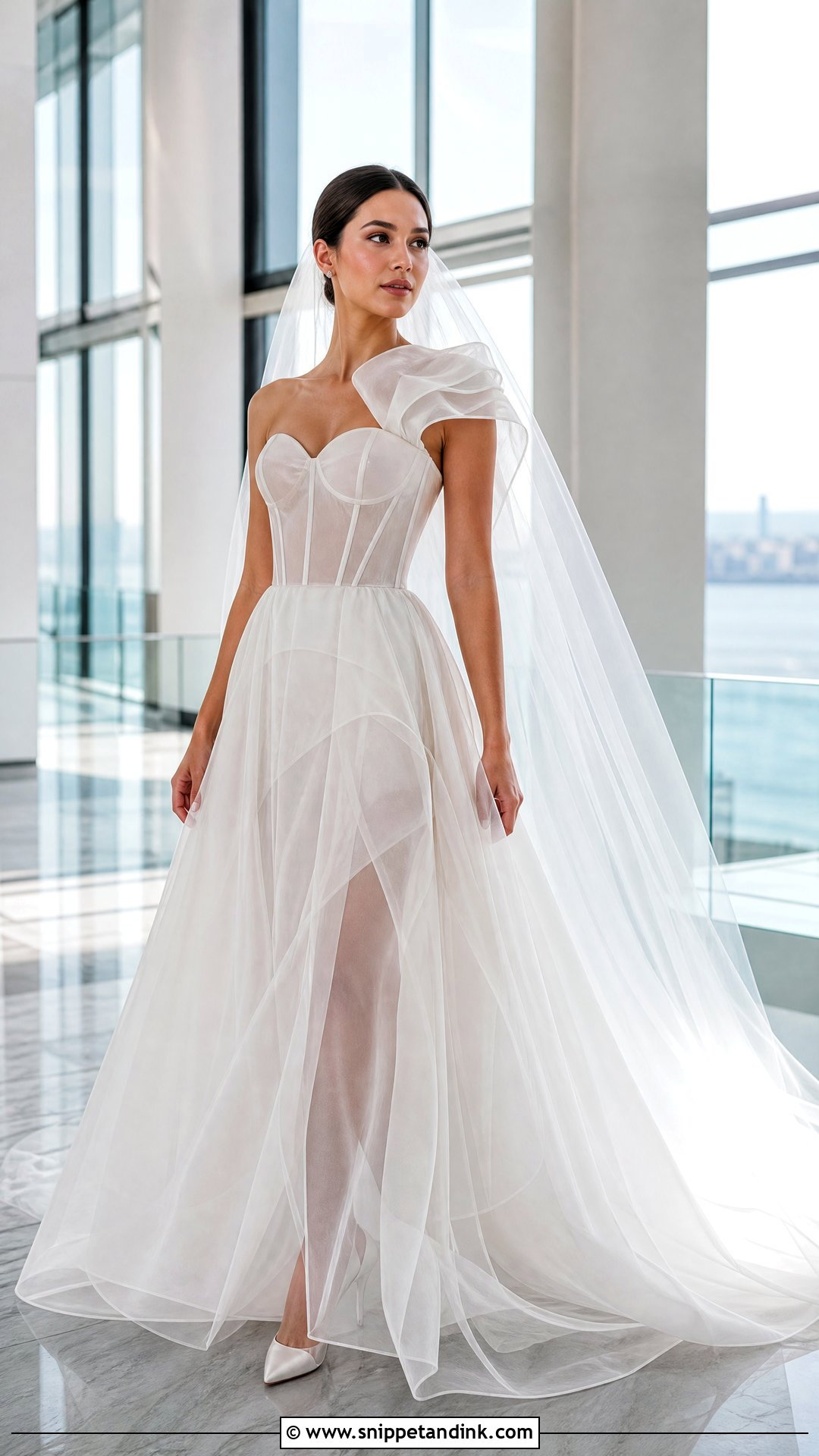 Sheer Organza Wedding Dress - Snippet and Ink - 25 High Fashion Wedding Dress Ideas