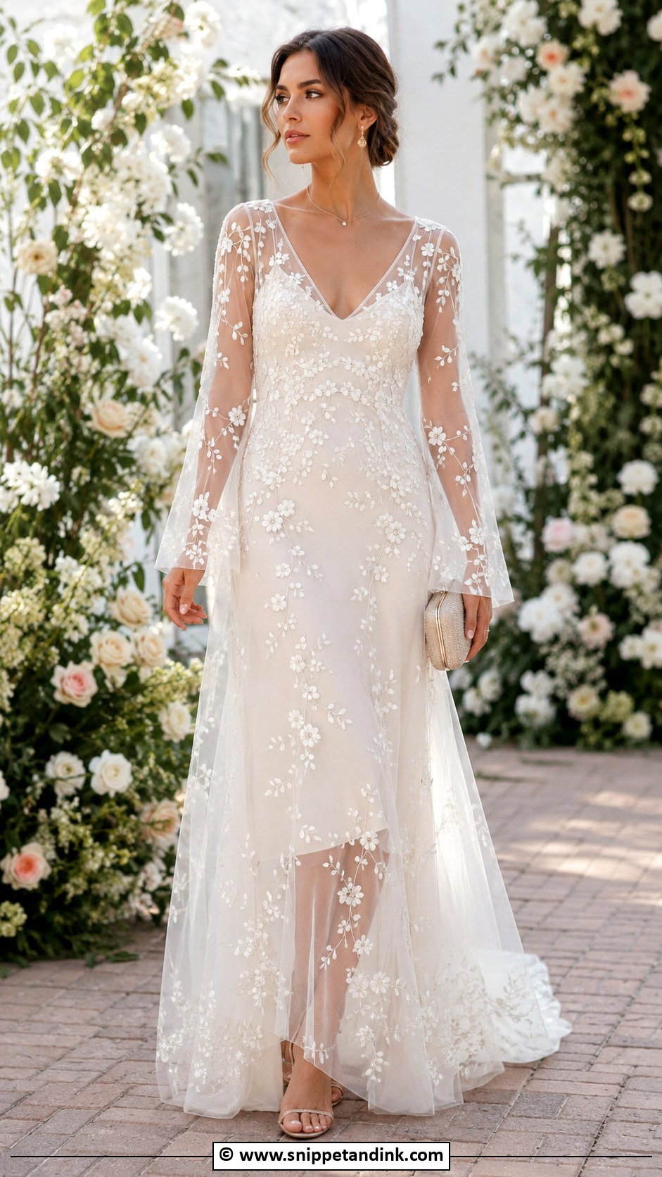 Sheer Overlay Wedding Dress - Snippet and Ink - 30 Non Traditional Wedding Dress Ideas
