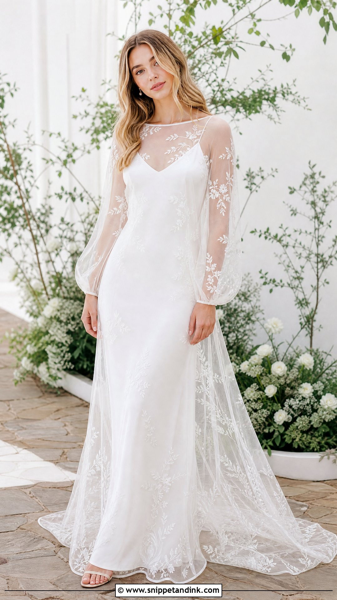 Sheer Overlay Wedding Dress - Snippet and Ink - 25 Wedding Dress Unique Ideas