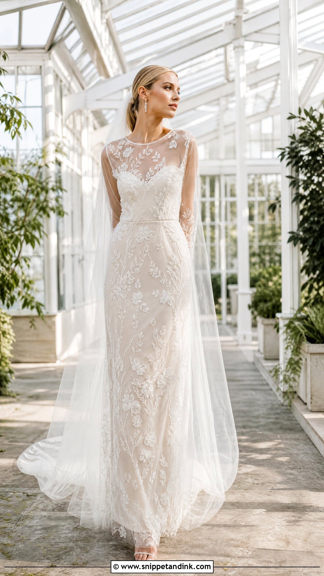 Sheer Overlay Wedding Dress - Snippet and Ink - 20 Unique Wedding Dress Inspiration Ideas