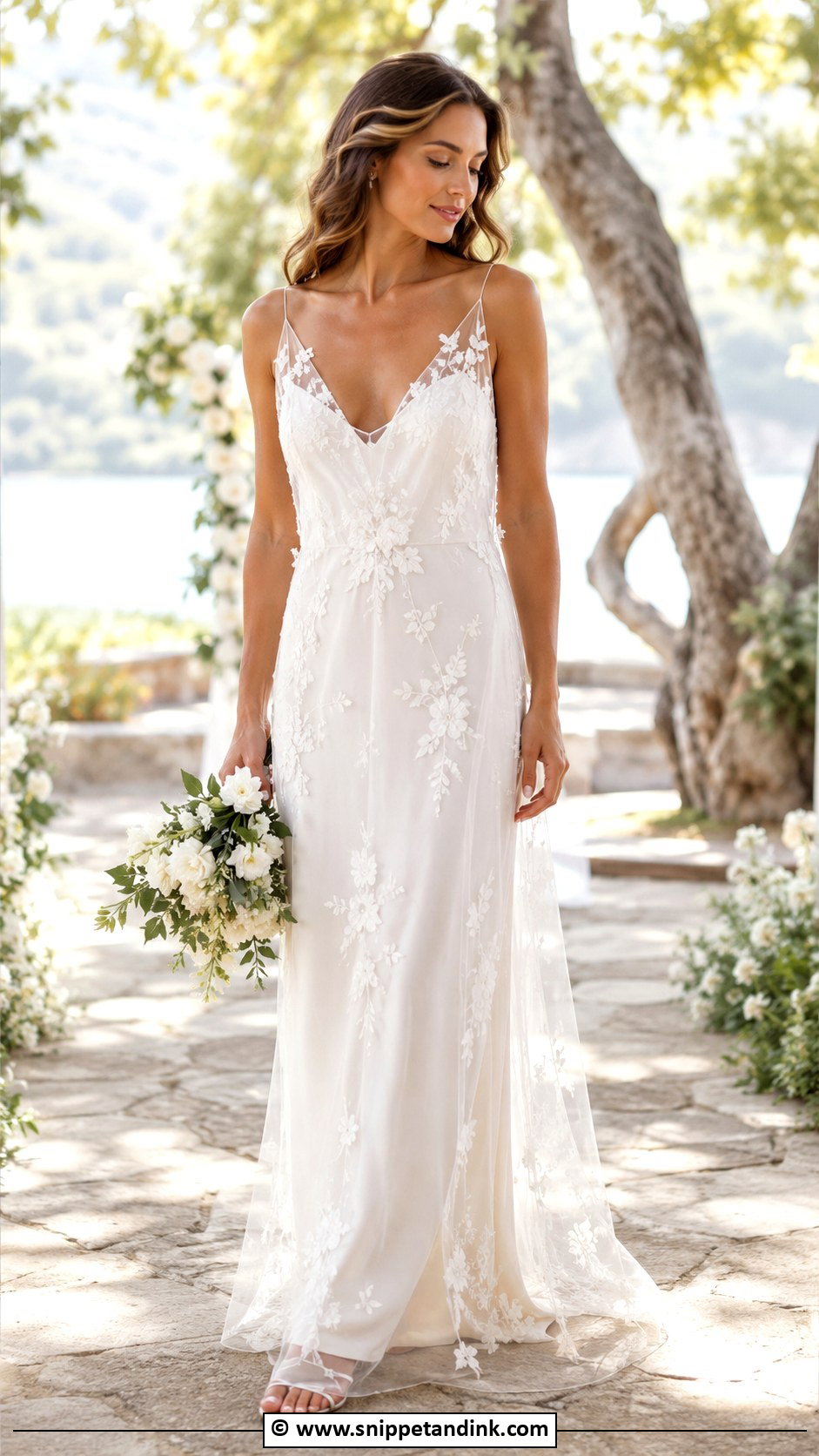 Sheer Overlay Wedding Dress - Snippet and Ink - 25 Trending Wedding Dresses