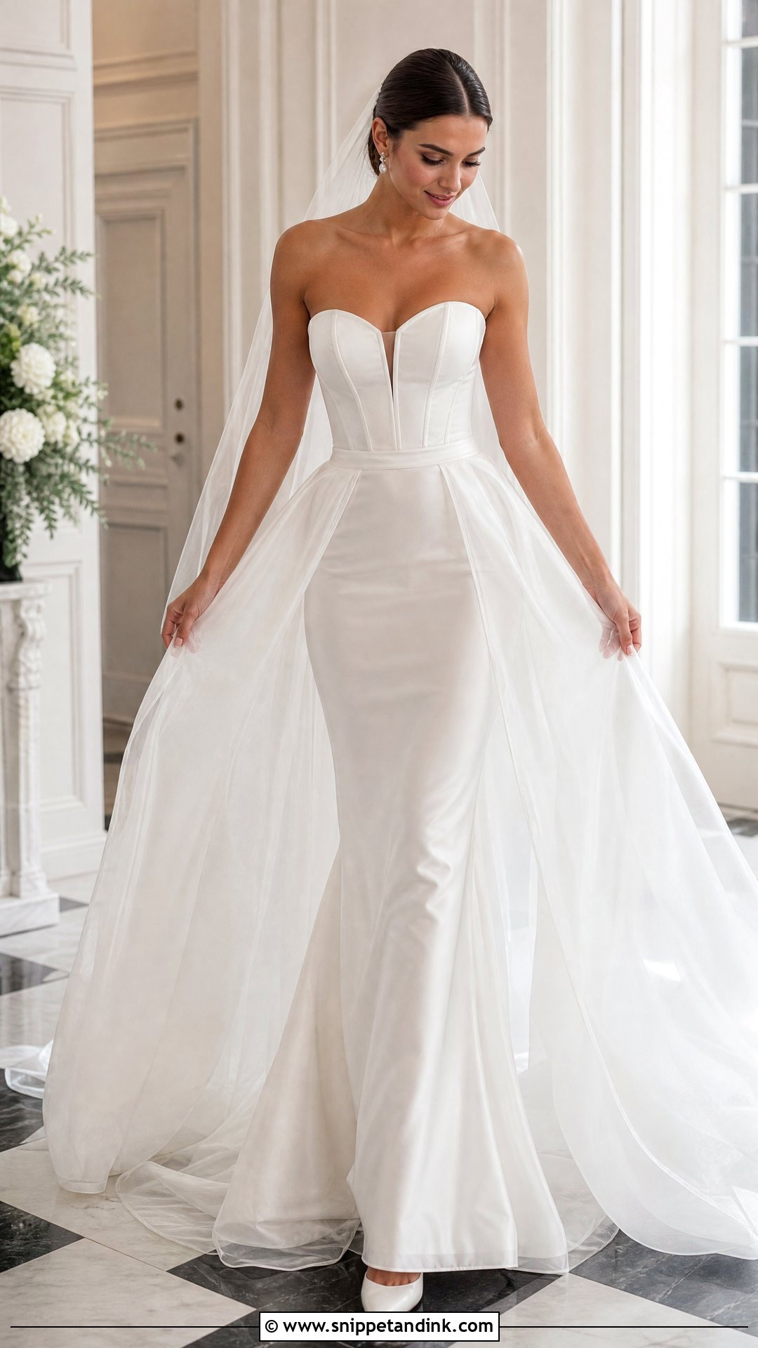 Sheer Overskirt Wedding Dress - Snippet and Ink - 25 Sheer Wedding Dress Ideas