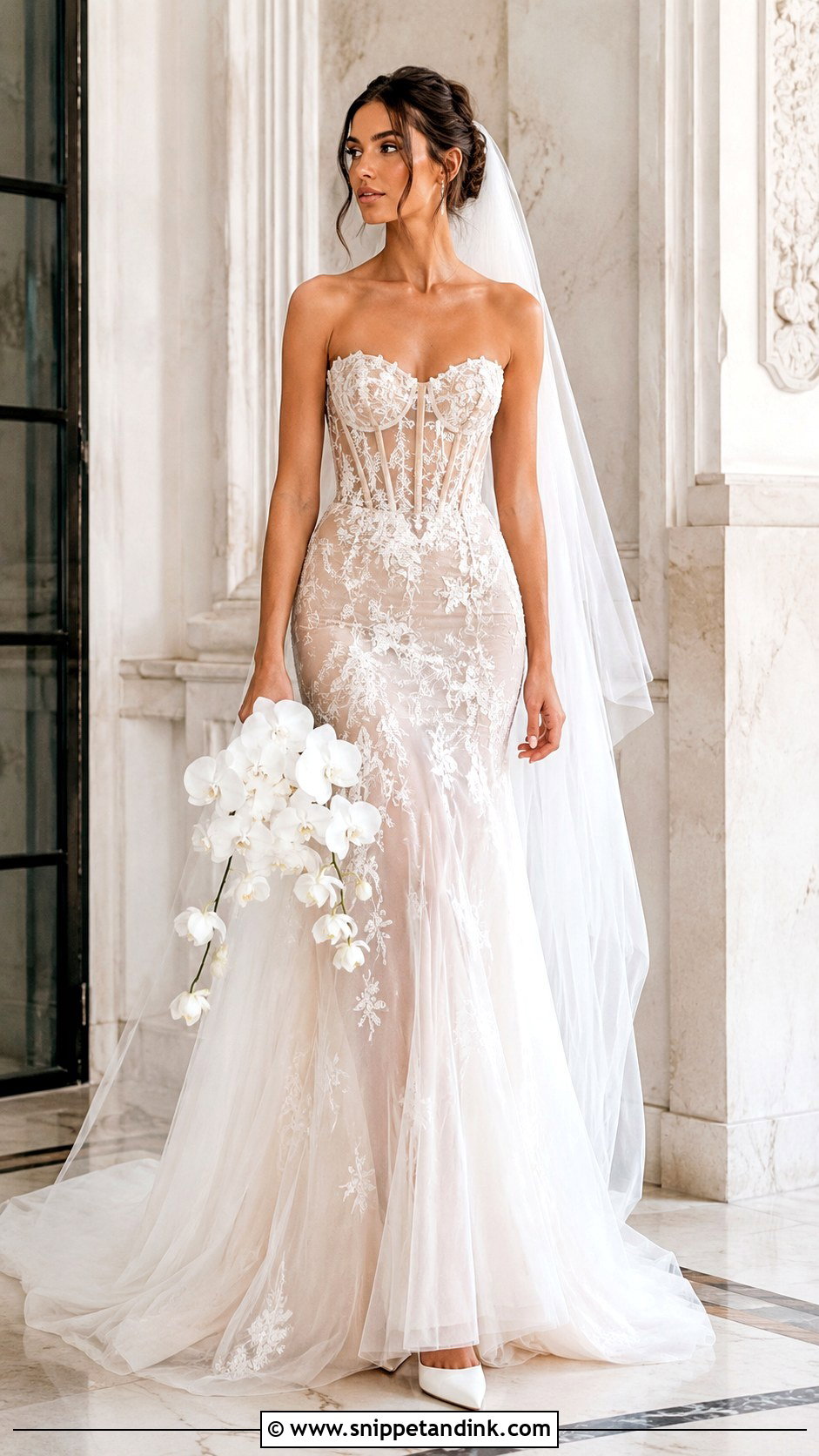 Sheer Panel Couture Wedding Dress - Snippet and Ink - 20 Hey Couture Wedding Dress Ideas