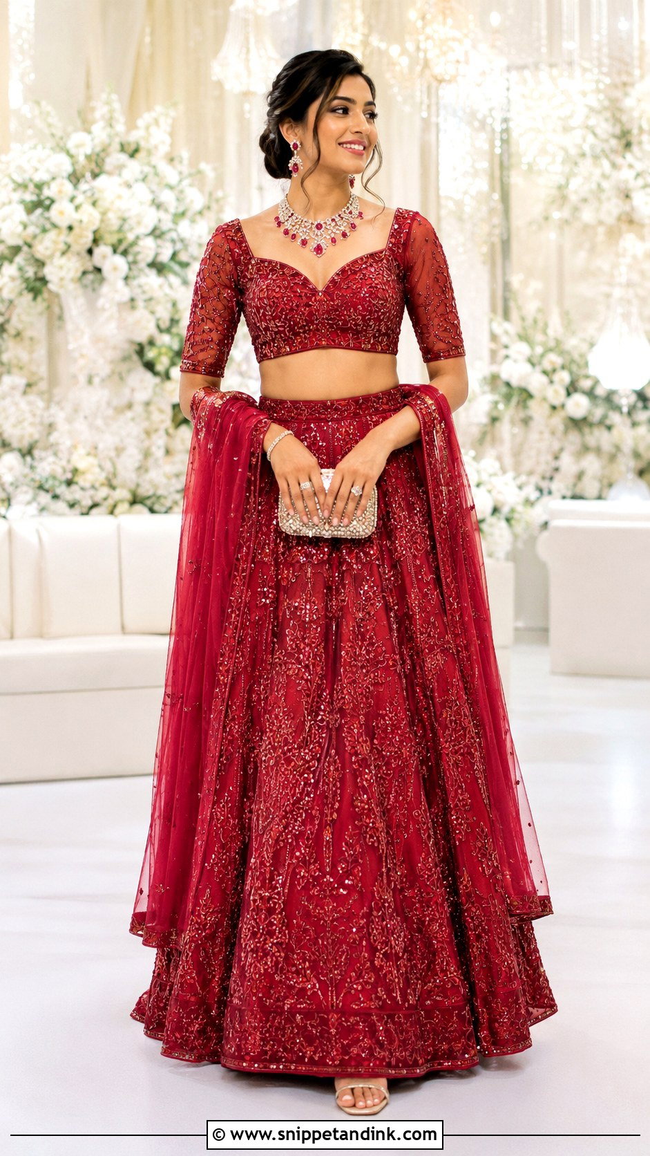 Sheer Sleeve Bridal Blouse - Snippet and Ink - 20 Brides Wedding Blouse Designs