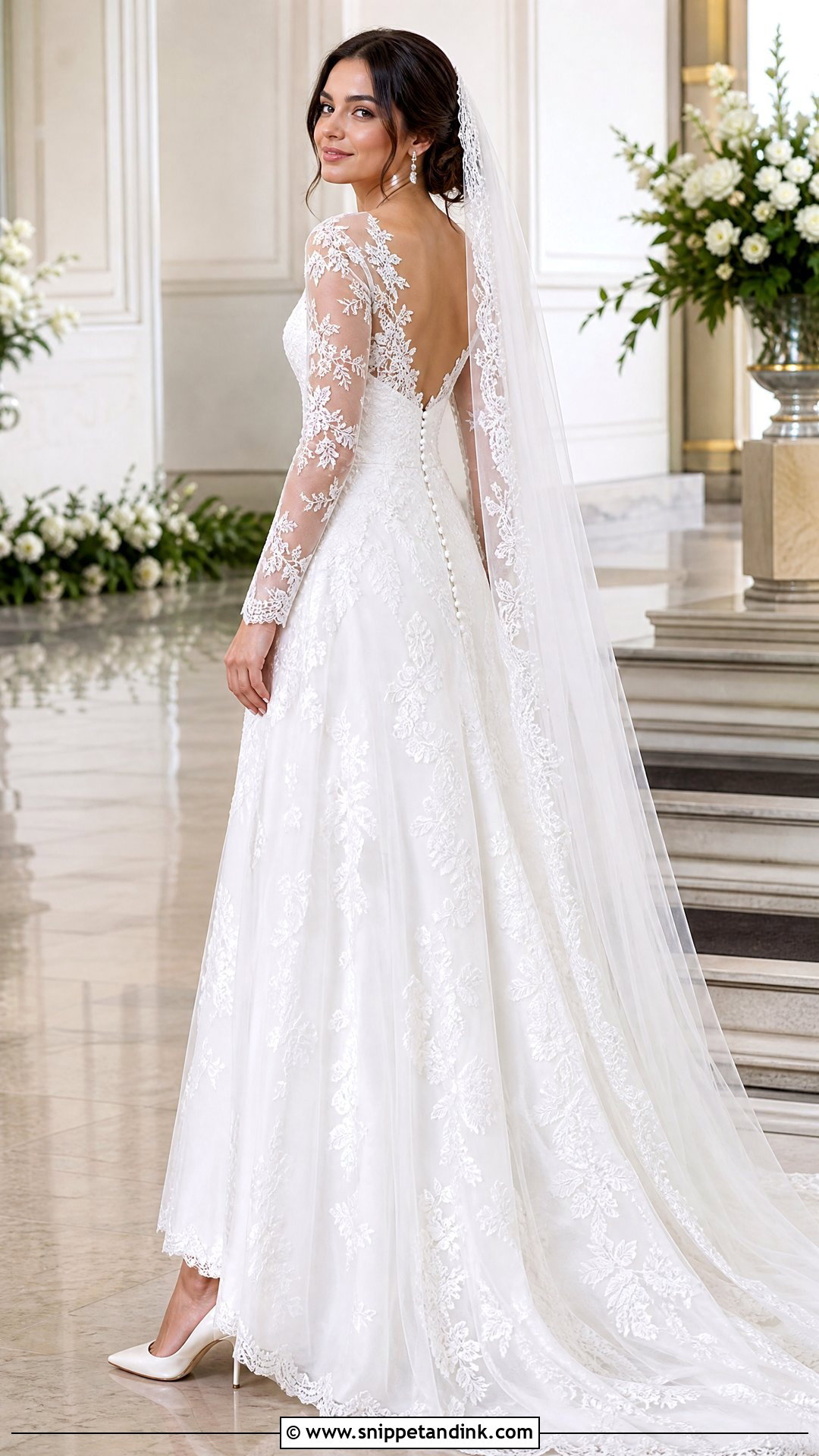 Sheer Sleeve Embroidered Wedding Dress - Snippet and Ink - 20 Zuhair Murad Bridal Elie Saab Wedding Dresses