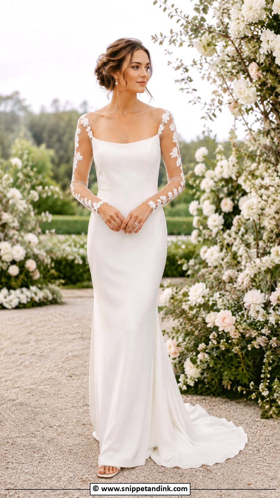 Sheer Sleeve Wedding Dress - Snippet and Ink - 30 Unconventional Wedding Dress Ideas