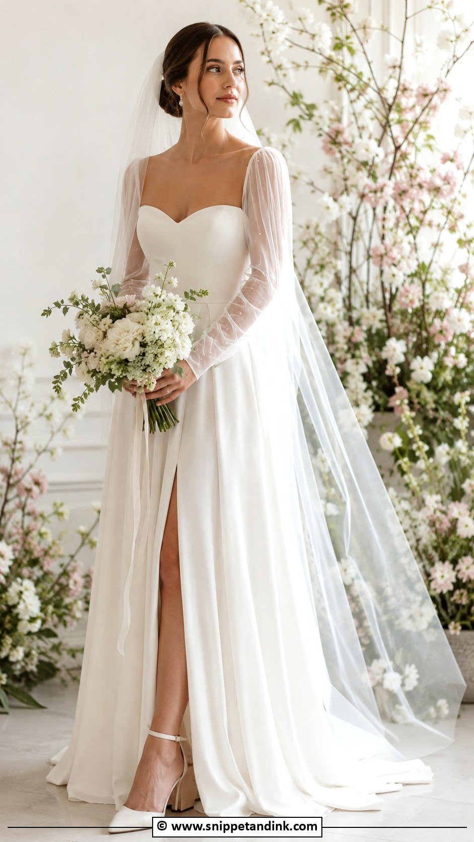 Sheer Sleeve Wedding Dress - Snippet and Ink - 25 Unique Wedding Dresses Different