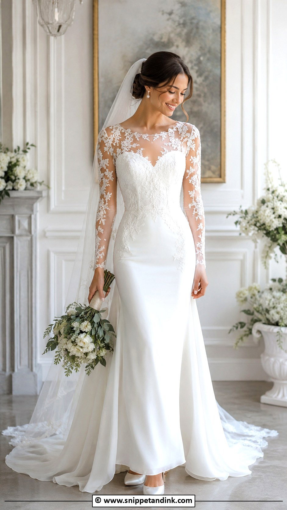 Sheer Sleeve Wedding Dress - Snippet and Ink - 30 2026 Wedding Dress Ideas