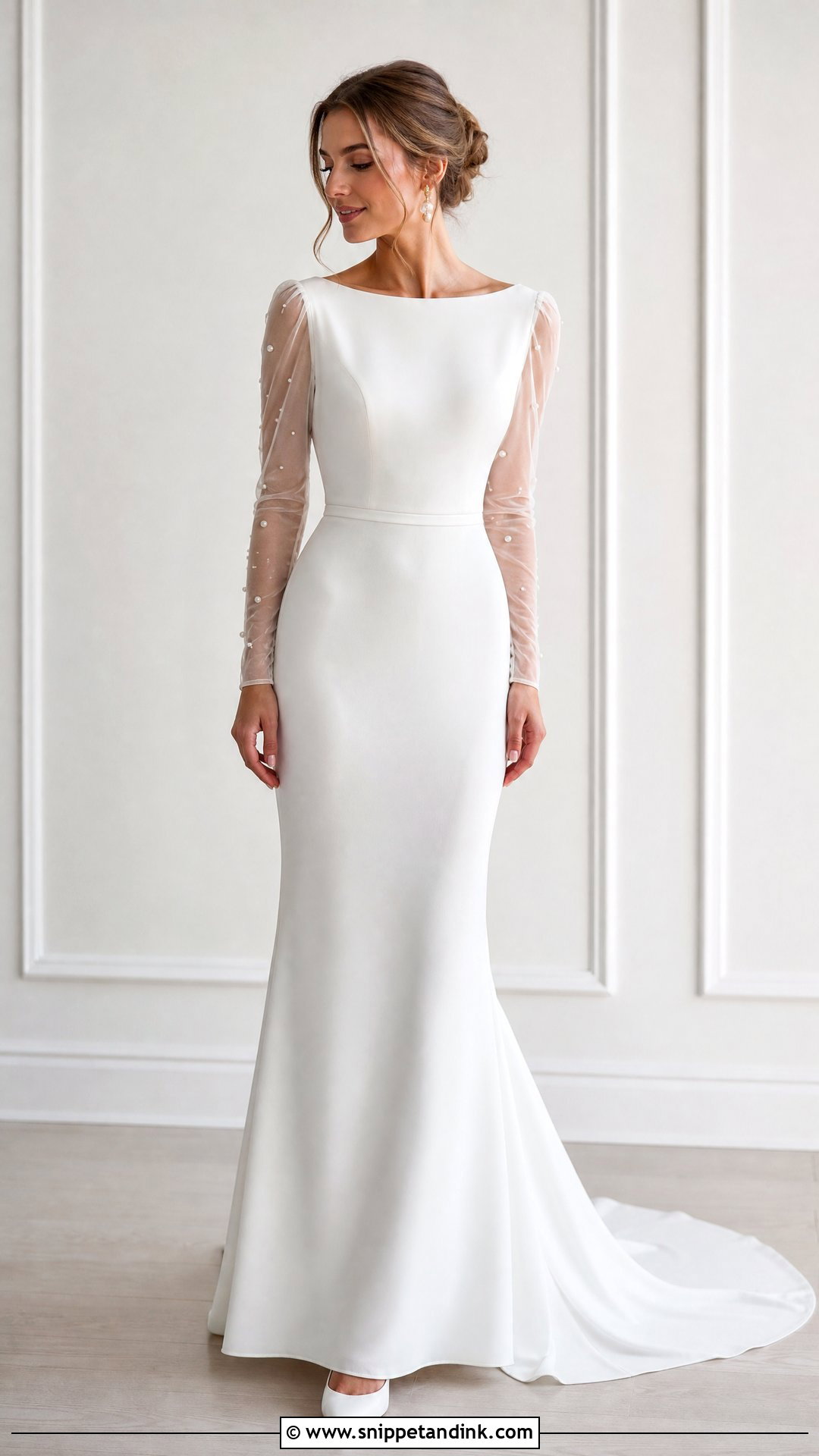 Sheer Sleeve Wedding Dress - Snippet and Ink - 25 Timeless Wedding Dresses with Sleeves
