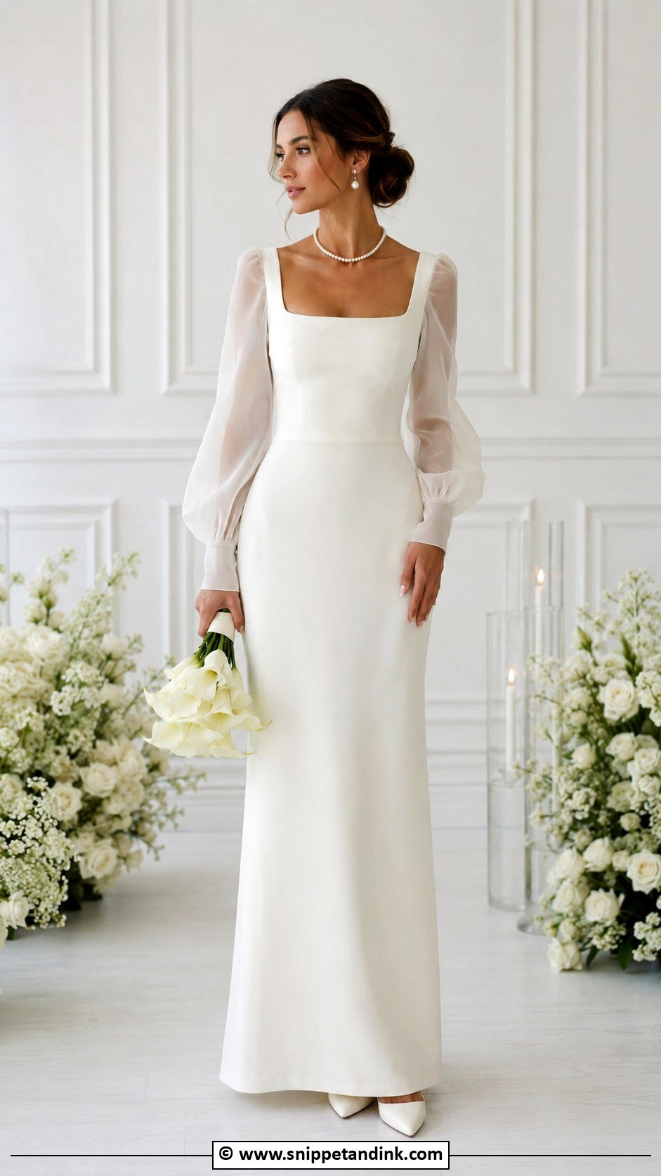 Sheer Sleeve Wedding Dress - Snippet and Ink - 30 Alternative Wedding Dress Ideas