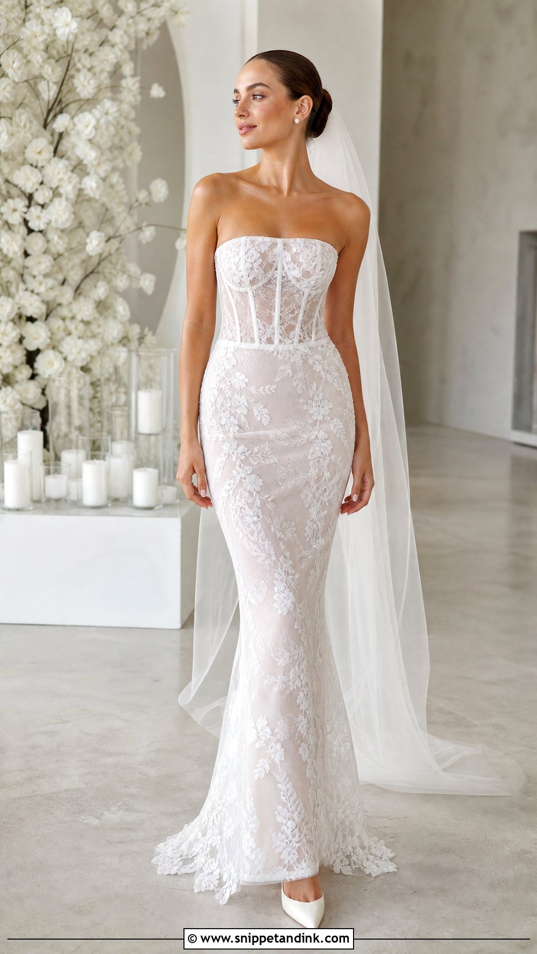 Sheer Strapless Wedding Dress - Snippet and Ink - 25 Sheer Wedding Dress Ideas