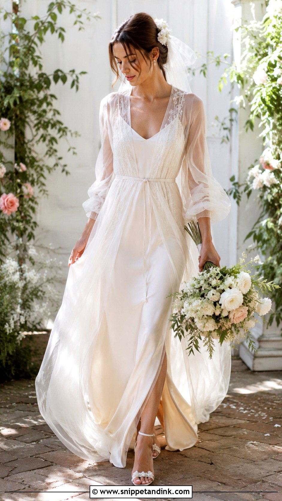 Sheer Tulle Wedding Dress Jacket - Snippet and Ink - 25 Wedding Dress Jacket Ideas