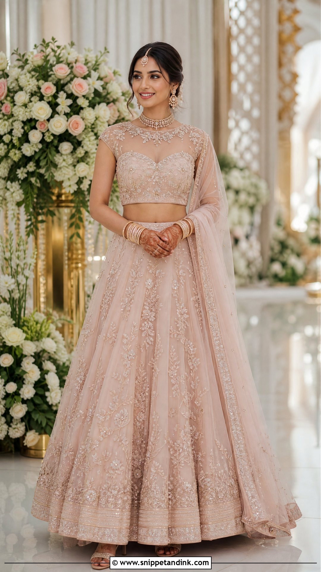 Sheer Yoke Bridal Lehenga Blouse - Snippet and Ink - 20 Bridal Lengha Blouse Designs