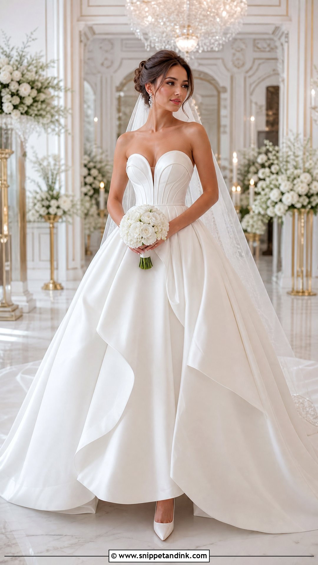 Shein Strapless Ball Gown Wedding Dress - Snippet and Ink - 25 Shein Wedding Dress Ideas