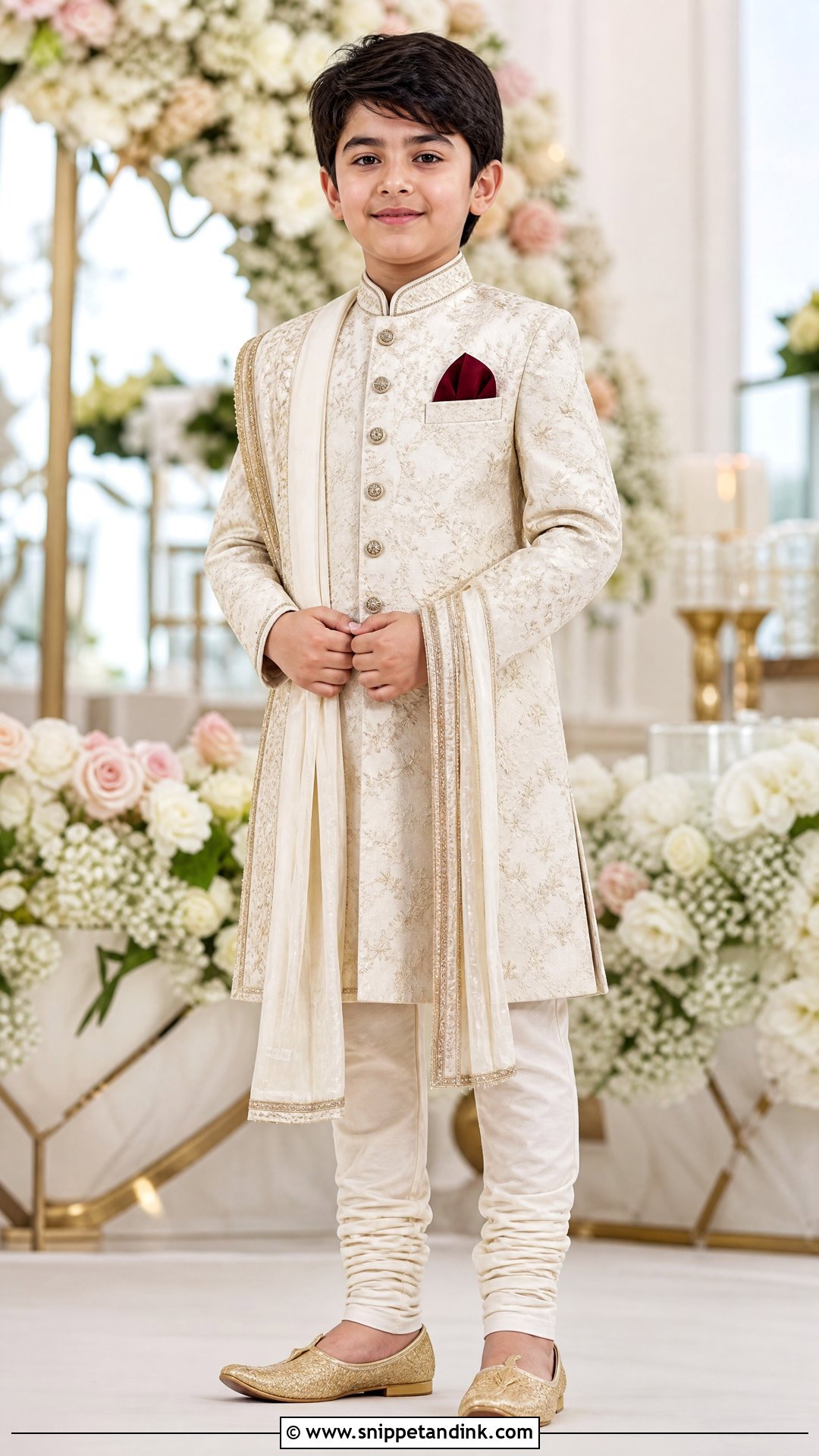 Sherwani Boys Wedding Outfit - Snippet and Ink - 20 Wedding Dress for Kids Boys Ideas