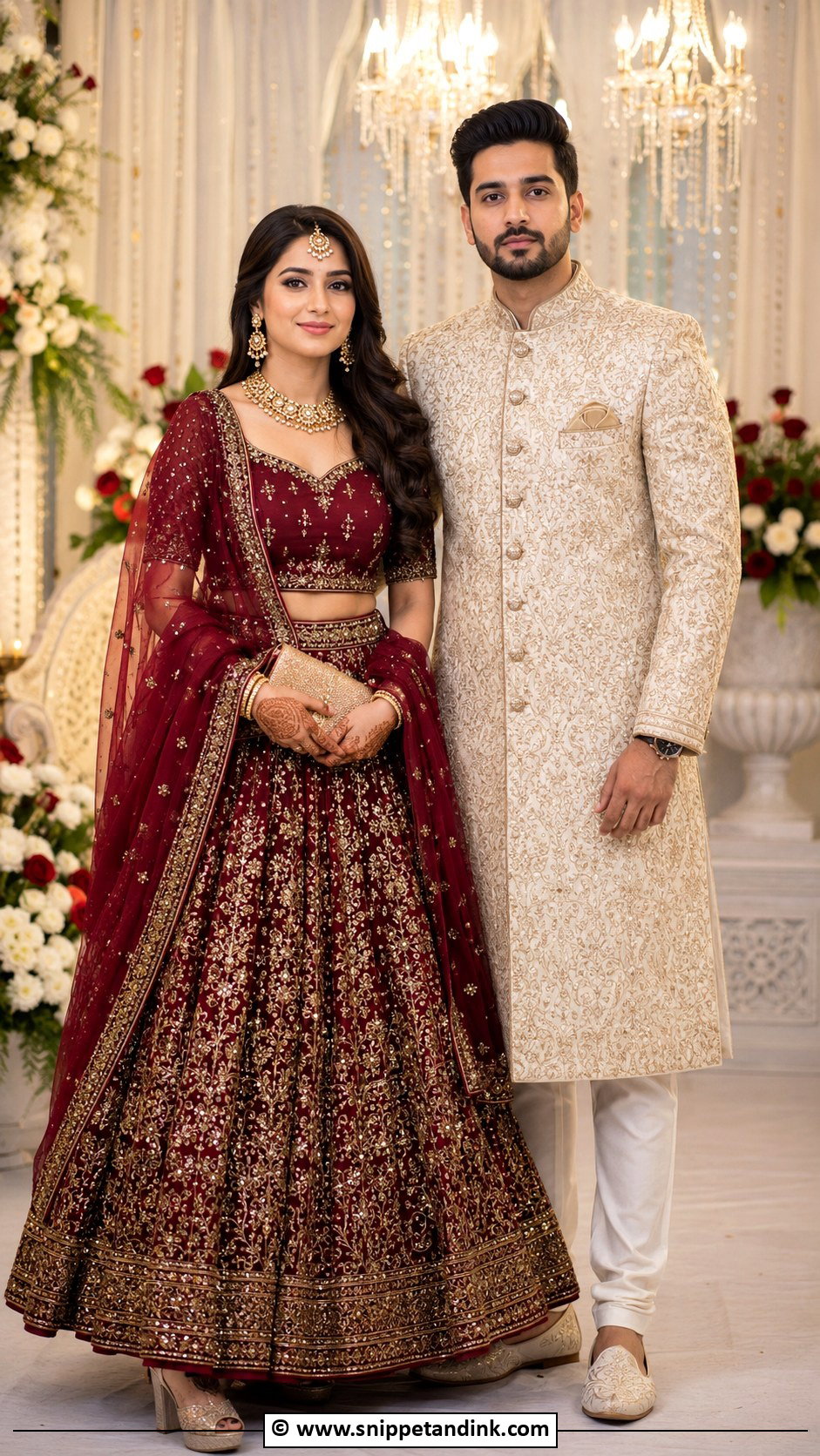 Sherwani Engagement Dress Couple - Snippet and Ink - 30 Engegment Dresses Couple