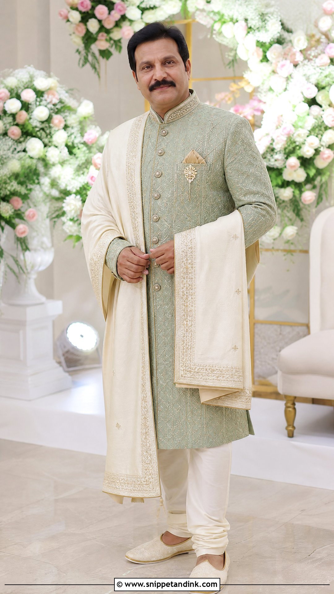 Sherwani Father Wedding Outfit - Snippet and Ink - 20 Wedding Outfit for Father Ideas