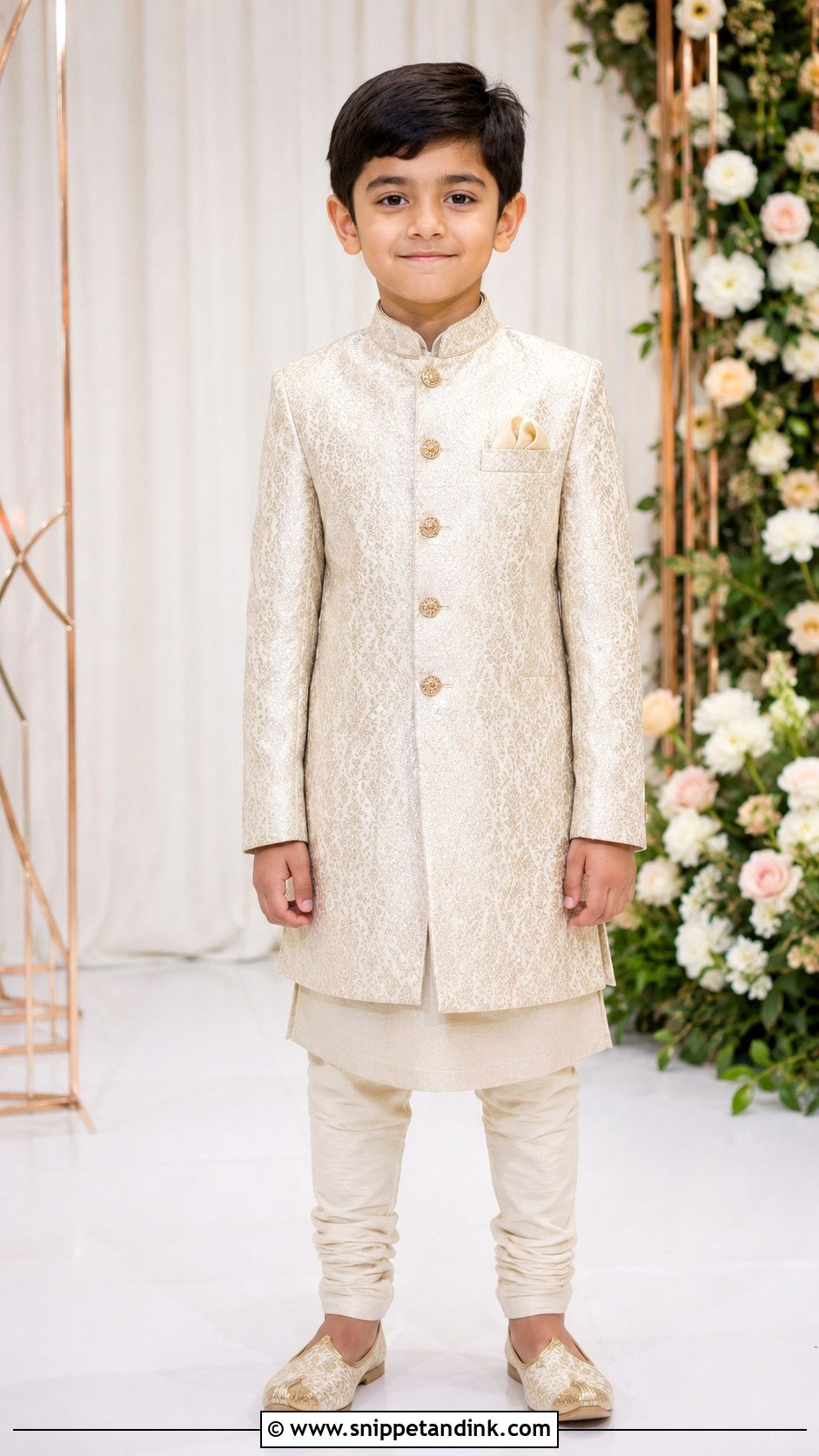 Sherwani Indian Kids Wedding Dress - Snippet and Ink - 25 Indian Kids Wedding Dresses