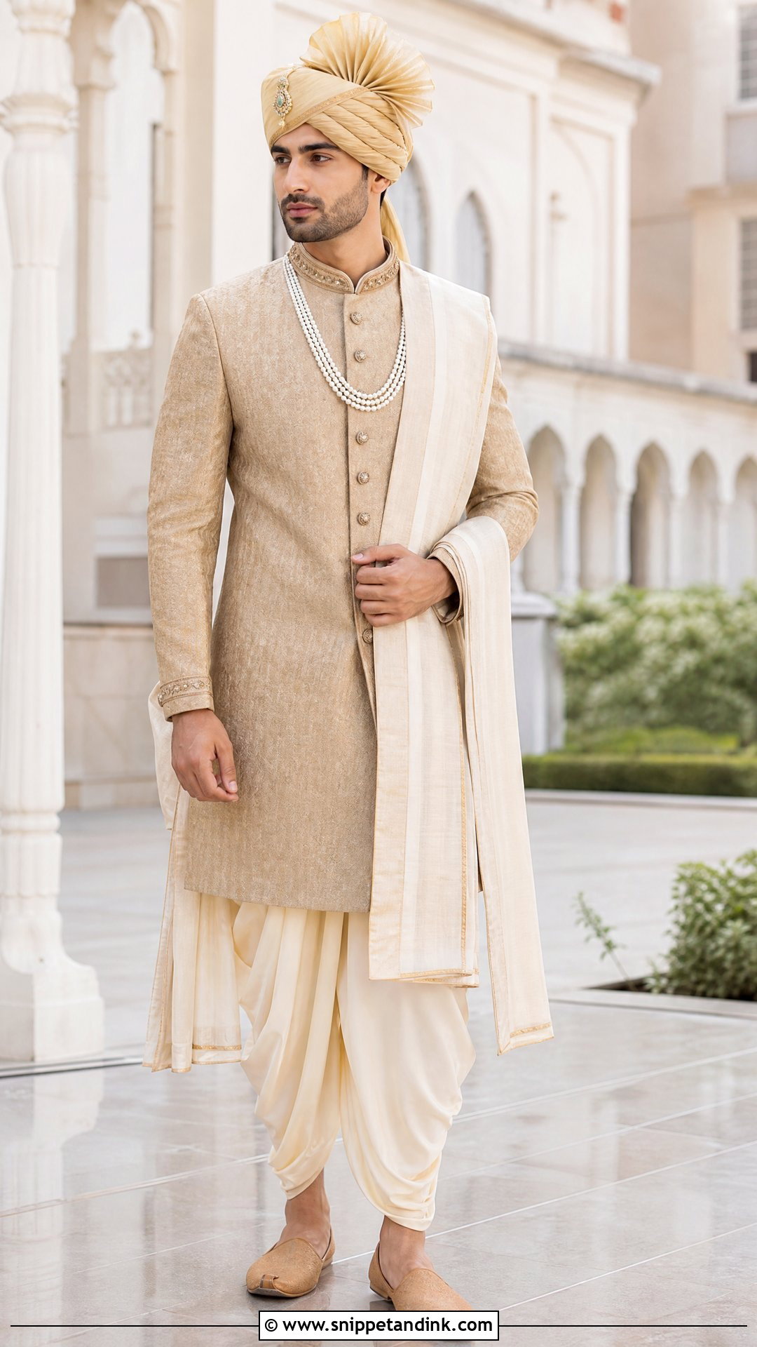 Sherwani With Dhoti Pants - Snippet and Ink - 20 Sherwani for Wedding Ideas