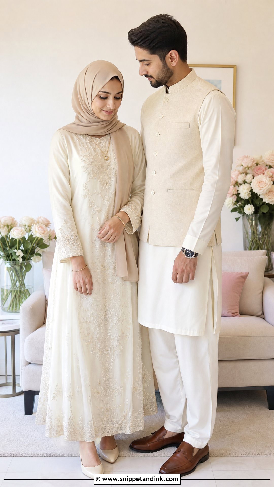 Shia Home Ceremony Couple Outfit - Snippet and Ink - 25 Shia Couple Ideas