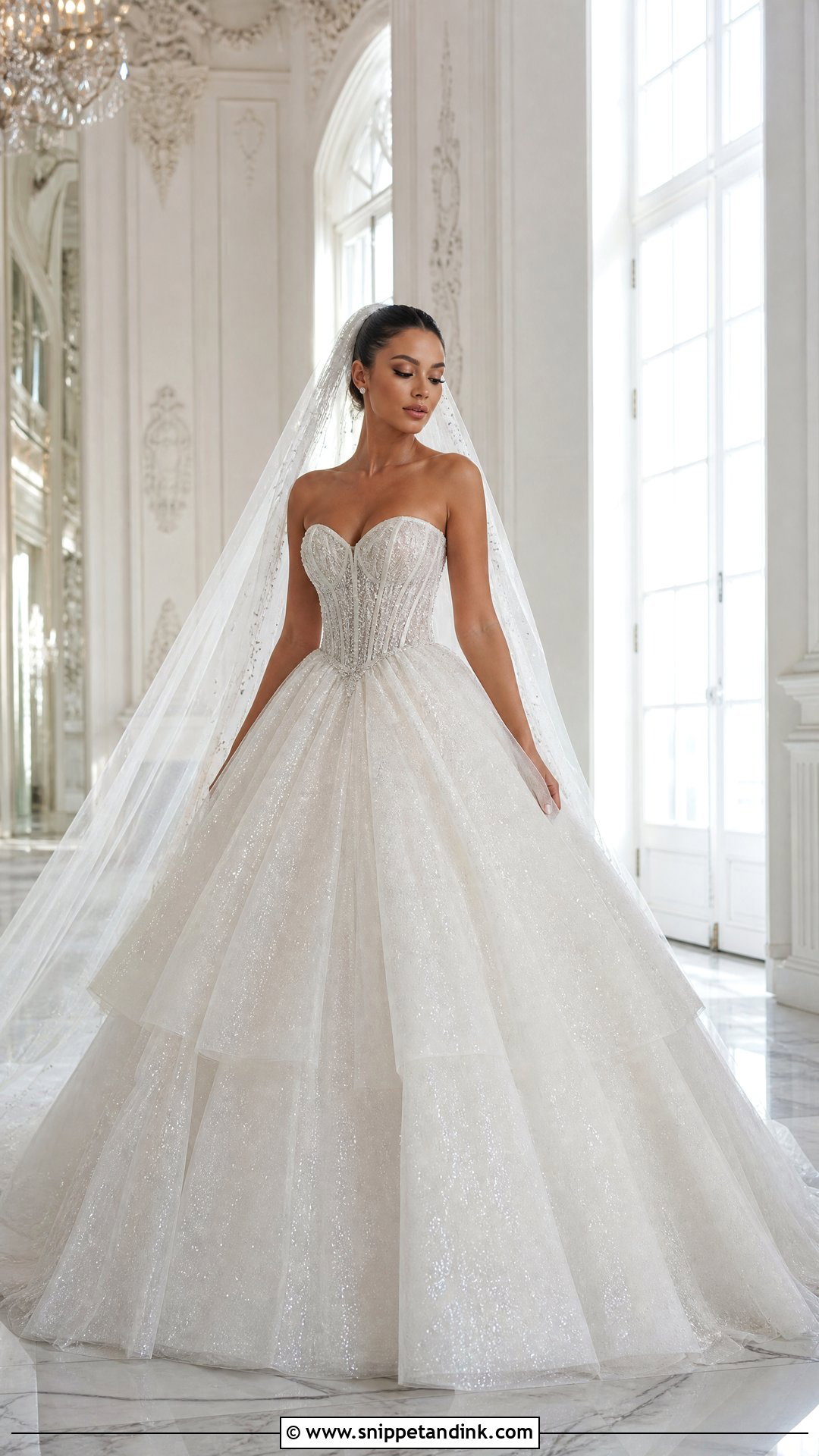 Shimmer Ball Gown Wedding Dress - Snippet and Ink - 20 Shimmer Wedding Dress Ideas
