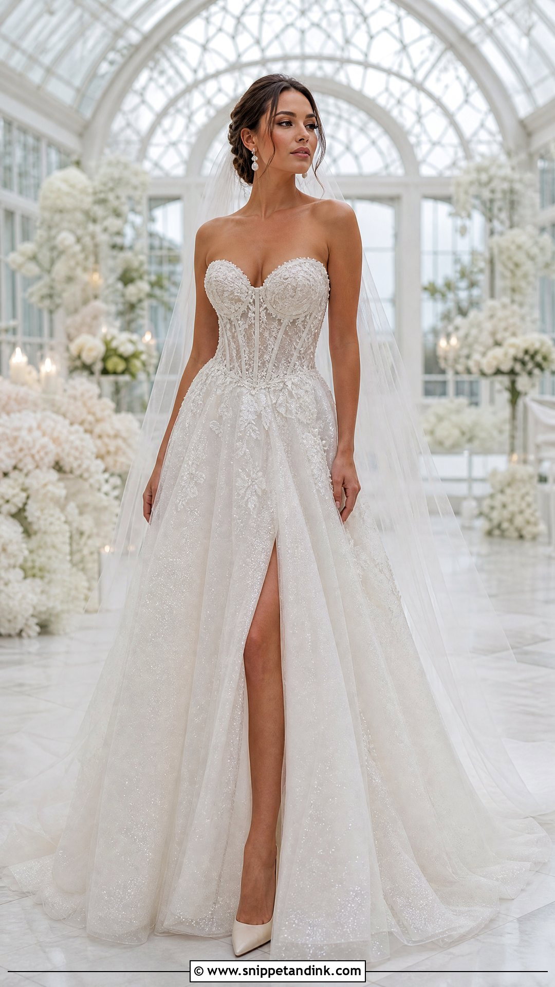 Shimmer Corset Wedding Dress - Snippet and Ink - 20 Shimmer Wedding Dress Ideas