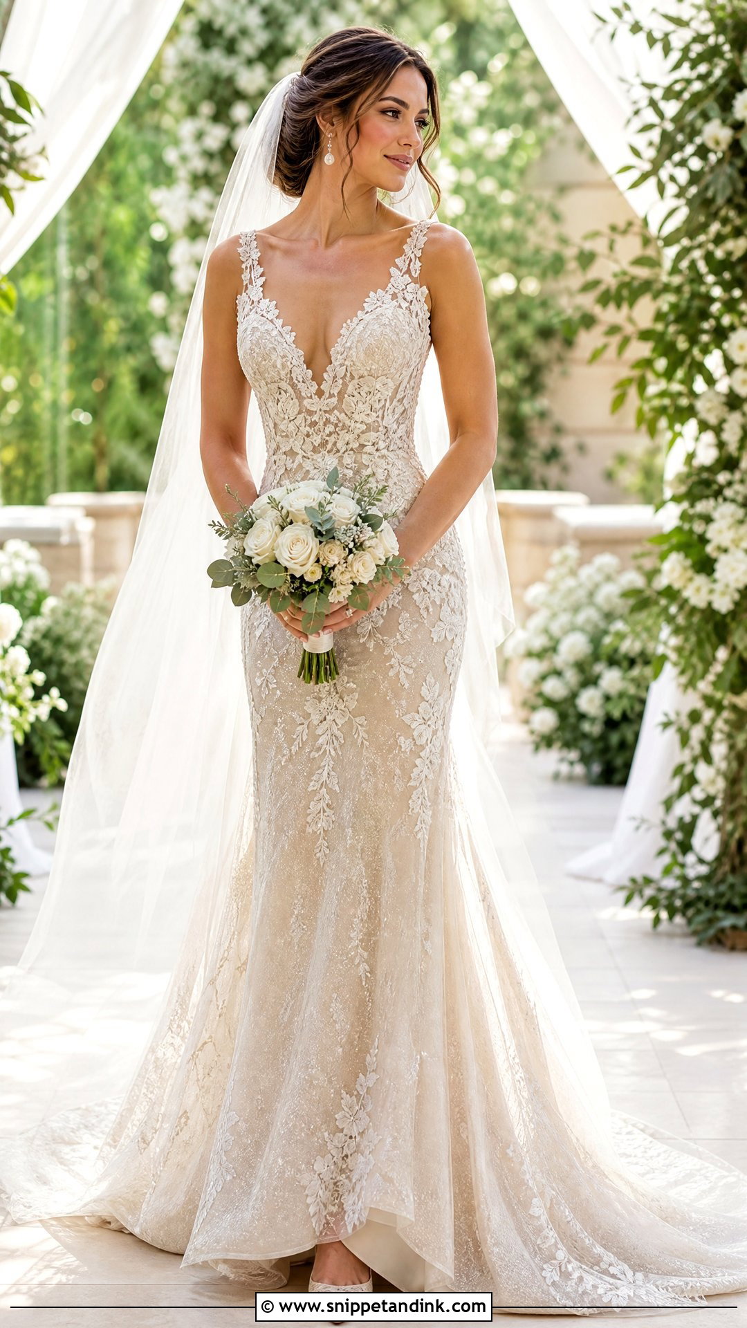 Shimmer Lace Wedding Dress - Snippet and Ink - 20 Shimmer Wedding Dress Ideas
