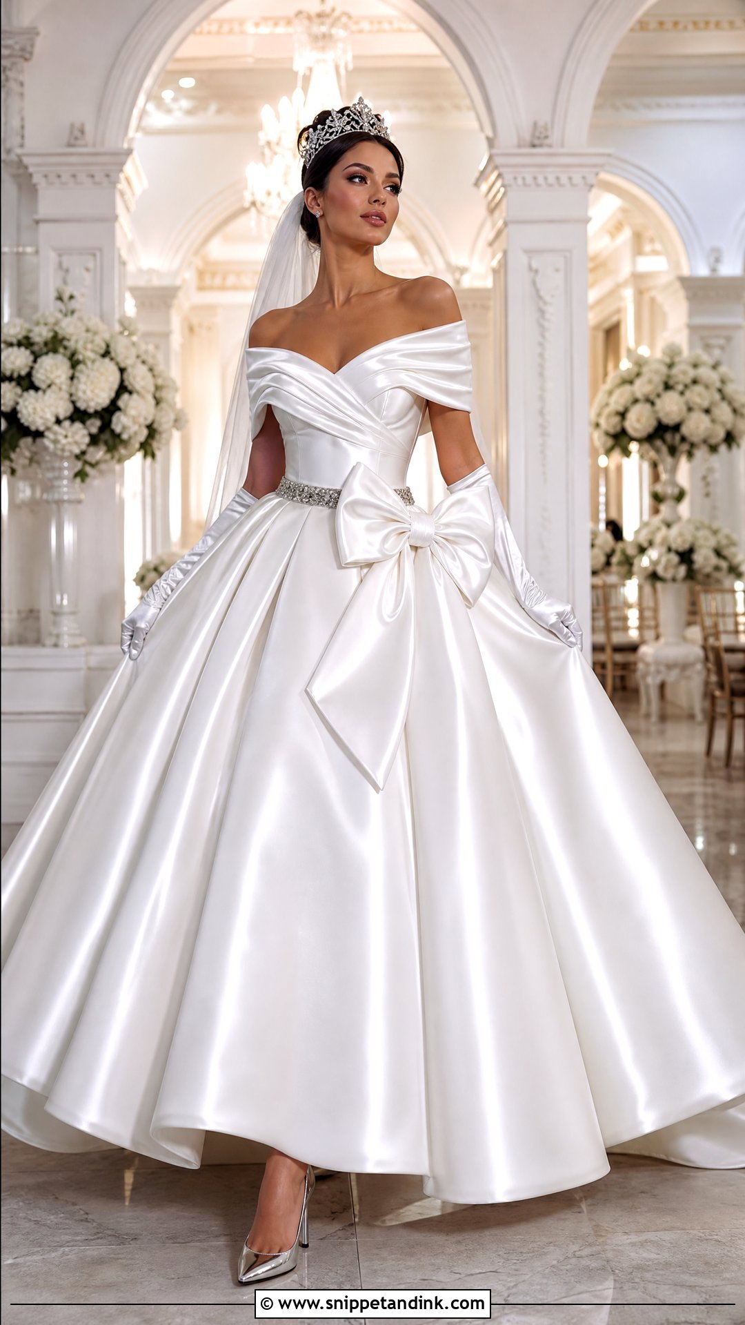 Shiny Satin Princess Wedding Dress - Snippet and Ink - 20 Horrible Wedding Dress Ideas