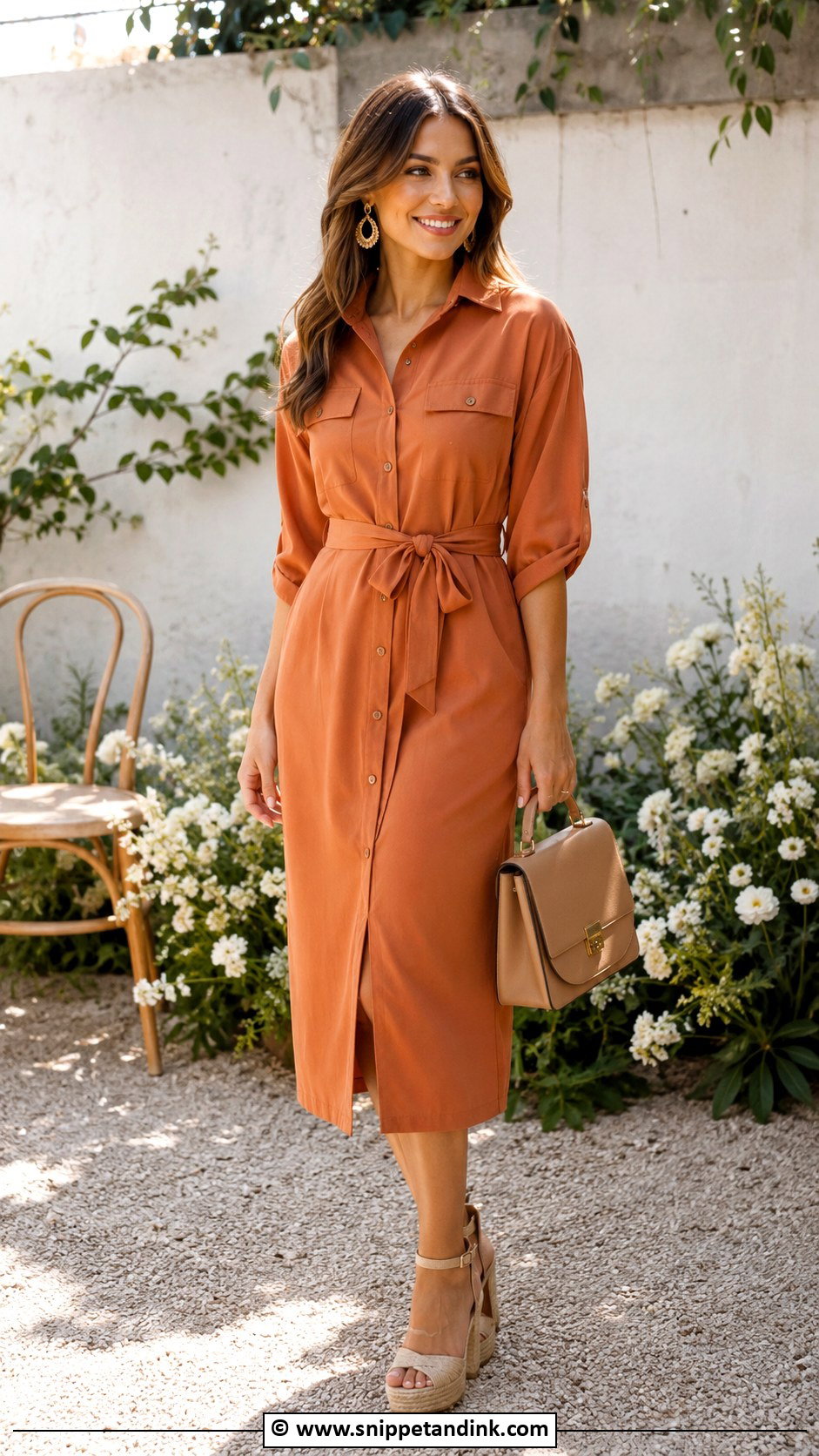 Shirt Dress Casual Wedding Outfit - Snippet and Ink - 25 Casual Wedding Attire Ideas