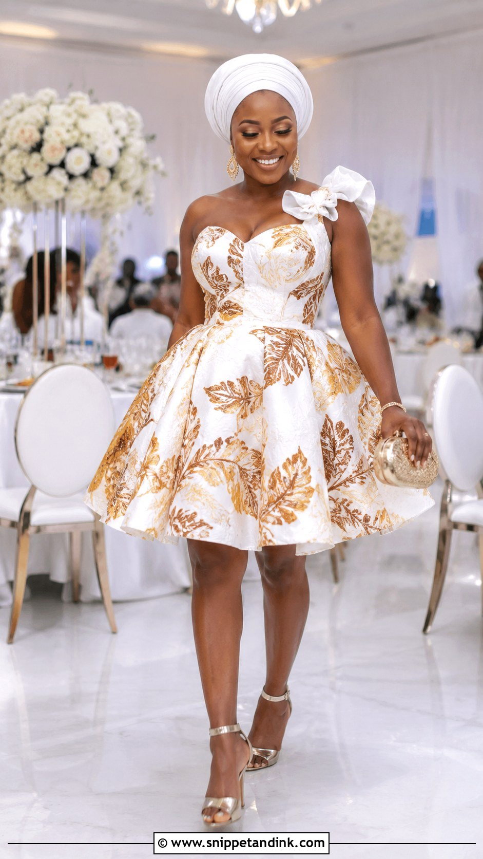 Short African Reception Wedding Dress - Snippet and Ink - 20 Modern African Wedding Dresses