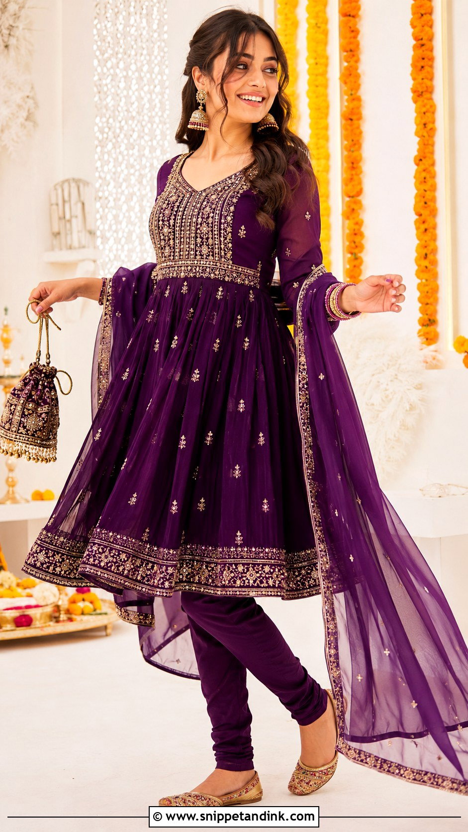 Short Anarkali With Churidar And Dupatta - Snippet and Ink - 20 Anarkali Dress with Dupatta Ideas