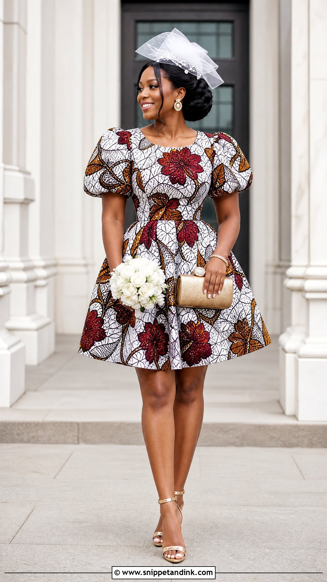 Short Ankara Bridal Dress - Snippet and Ink - 25 Ankara Bridal Dress Styles