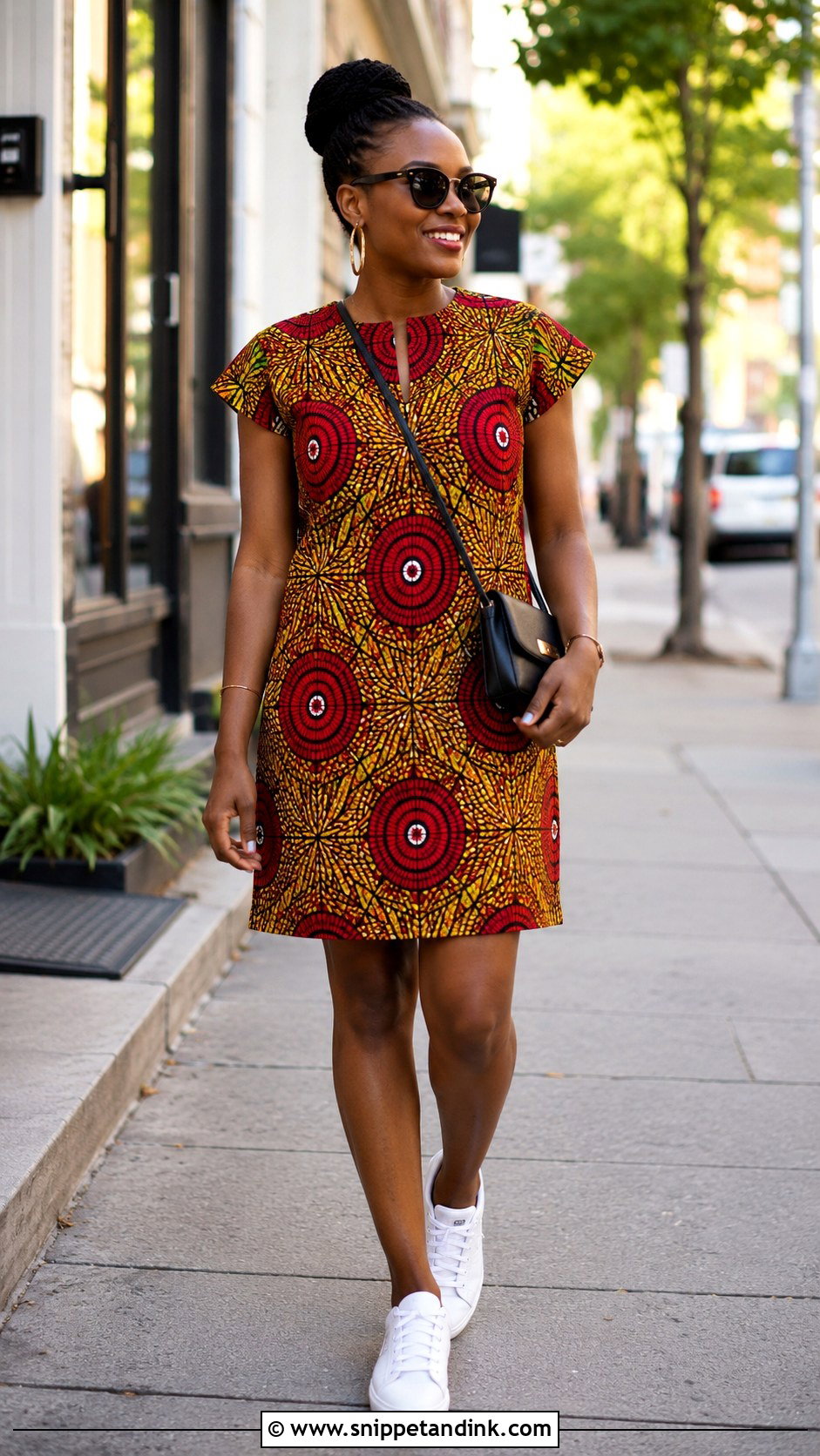 Short Ankara Shift Gown - Snippet and Ink - 25 Simple Material Gown Style Ideas