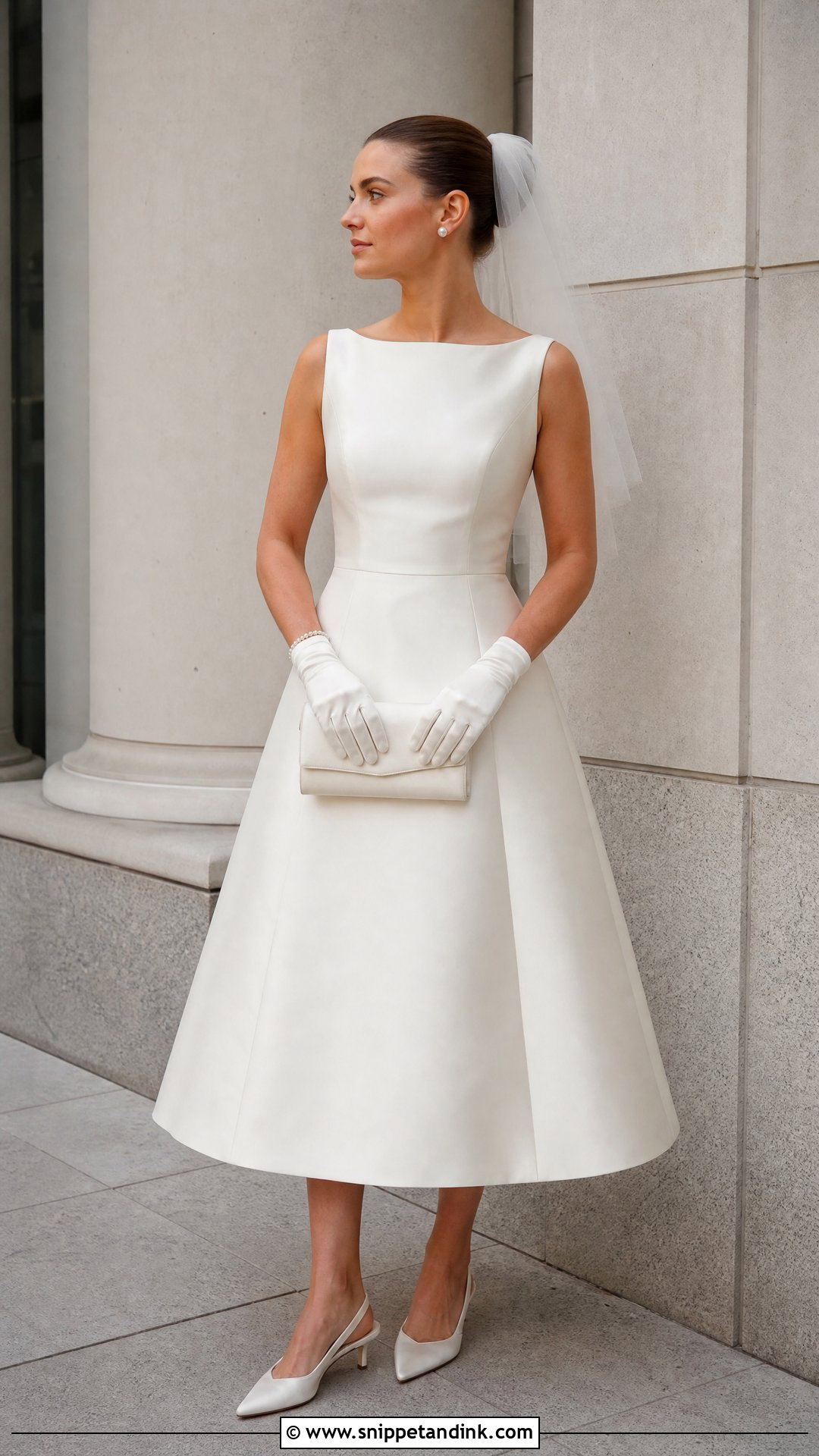Short Boat Neck Wedding Dress - Snippet and Ink - 20 Wedding Dresses Simple Short