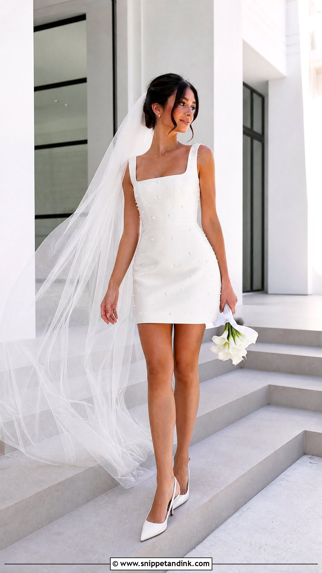 Short Bridal Mini Wedding Gown - Snippet and Ink - 20 Wedding Gowns for Short Brides