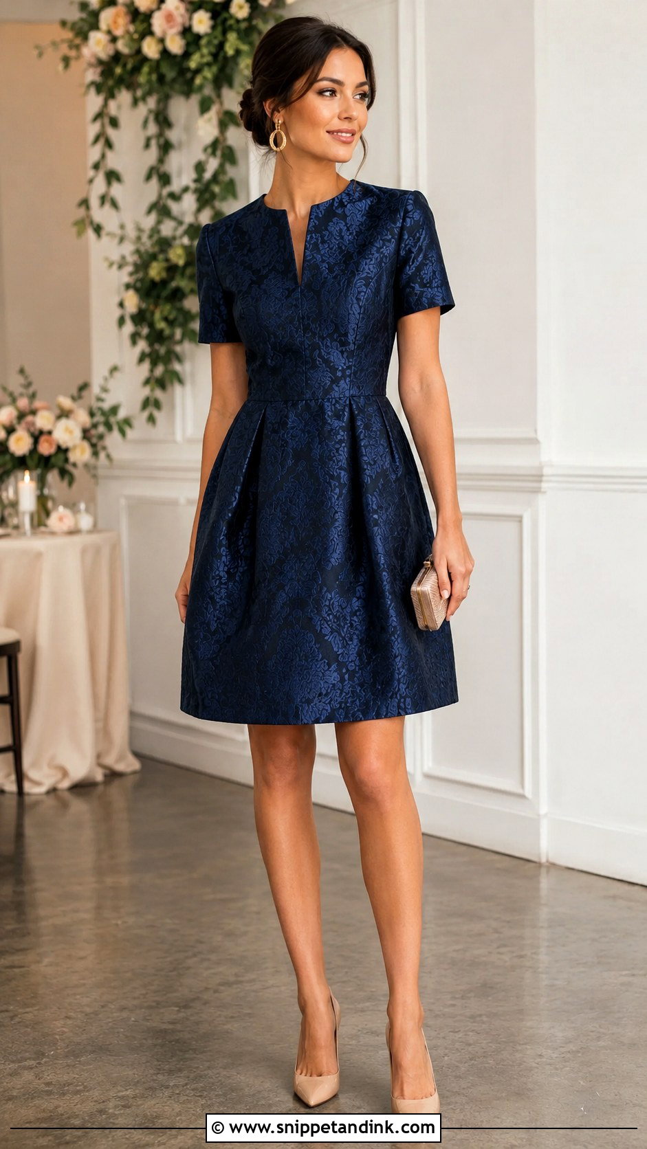 Short Brocade Dress For Wedding - Snippet and Ink - 30 Brocade Dress Styles for Wedding