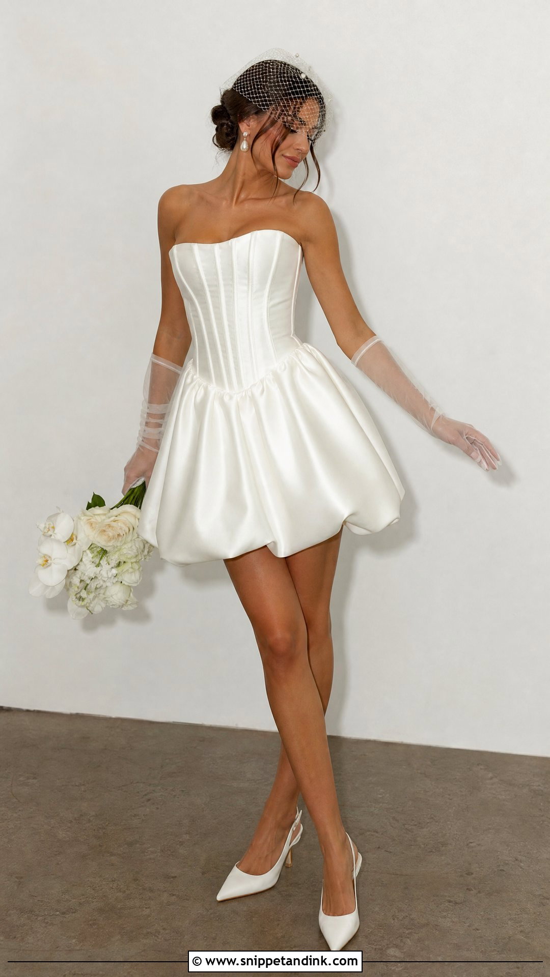 Short Bubble Hem Bridal Dress - Snippet and Ink - 20 Unique Bridal Dresses