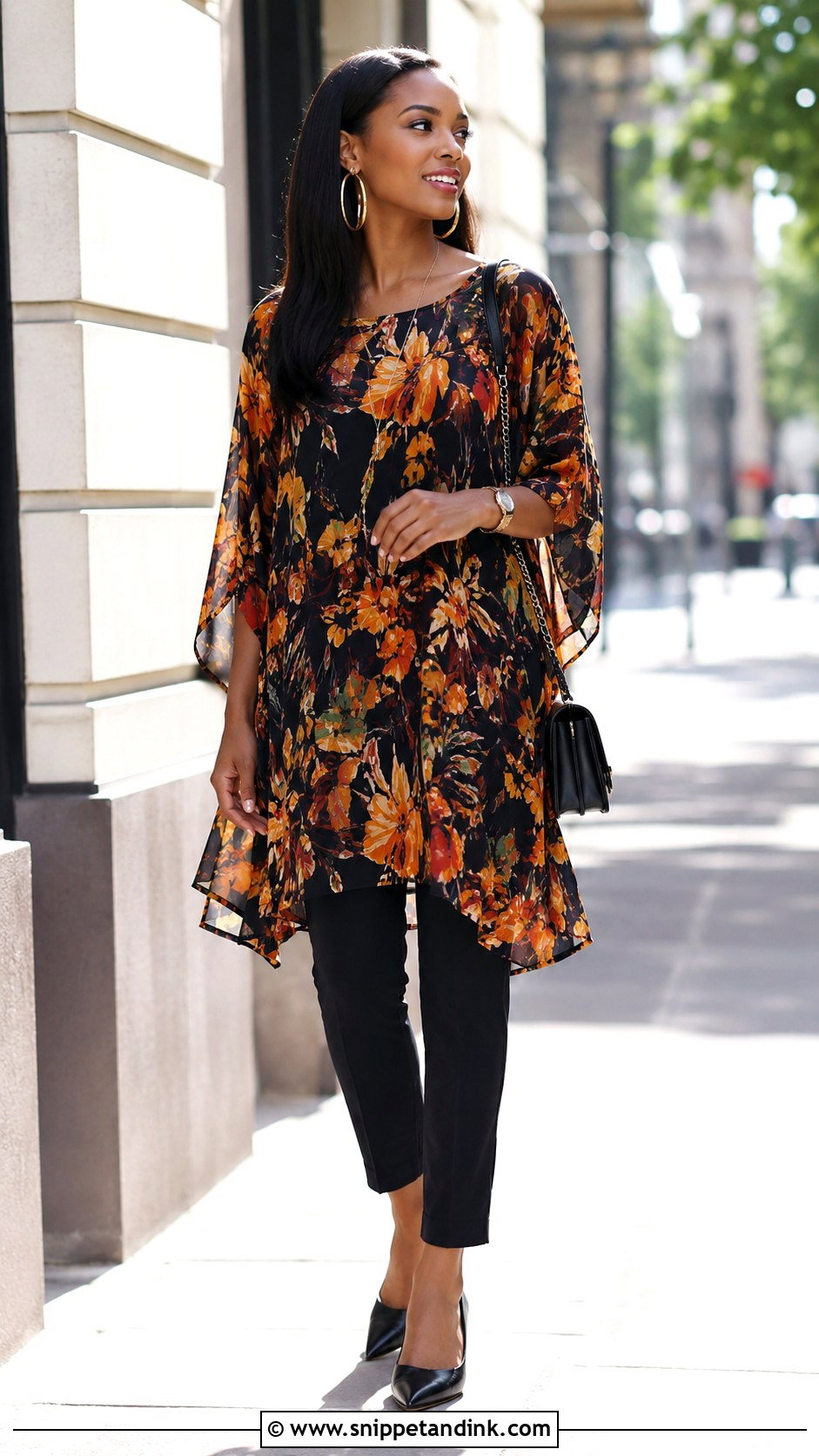 Short Chiffon Bubu Gown With Slim Pants - Snippet and Ink - 25 Bubu Gown Styles Chiffon