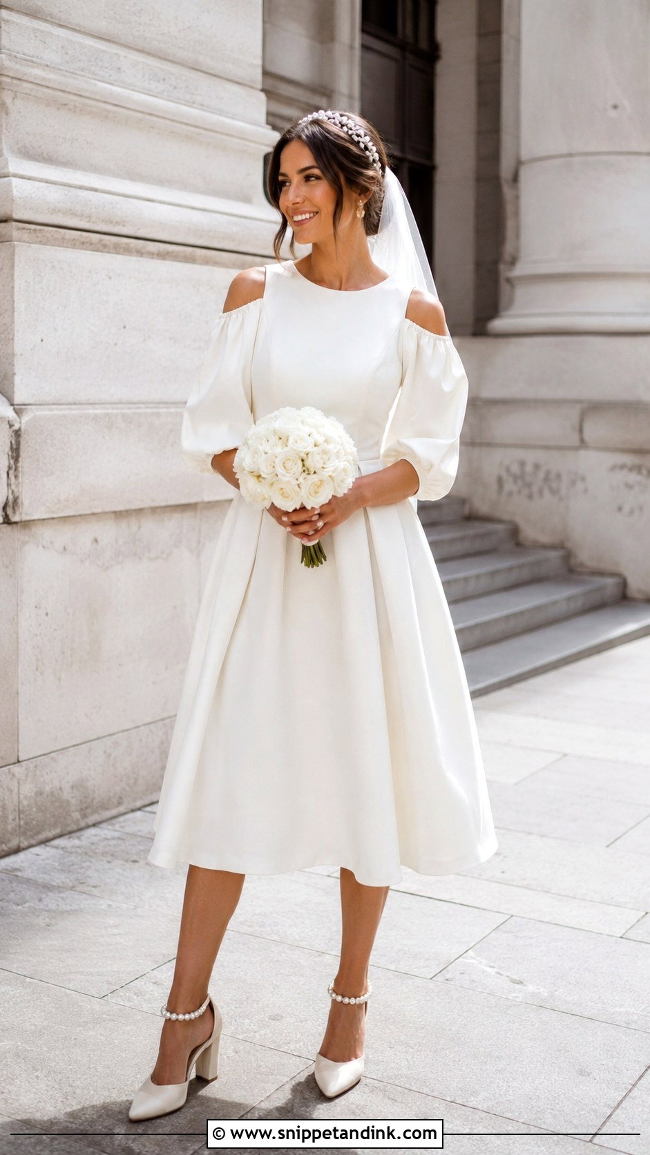 Short Cold Shoulder Wedding Dress - Snippet and Ink - 20 Cold Shoulder Wedding Dress Ideas