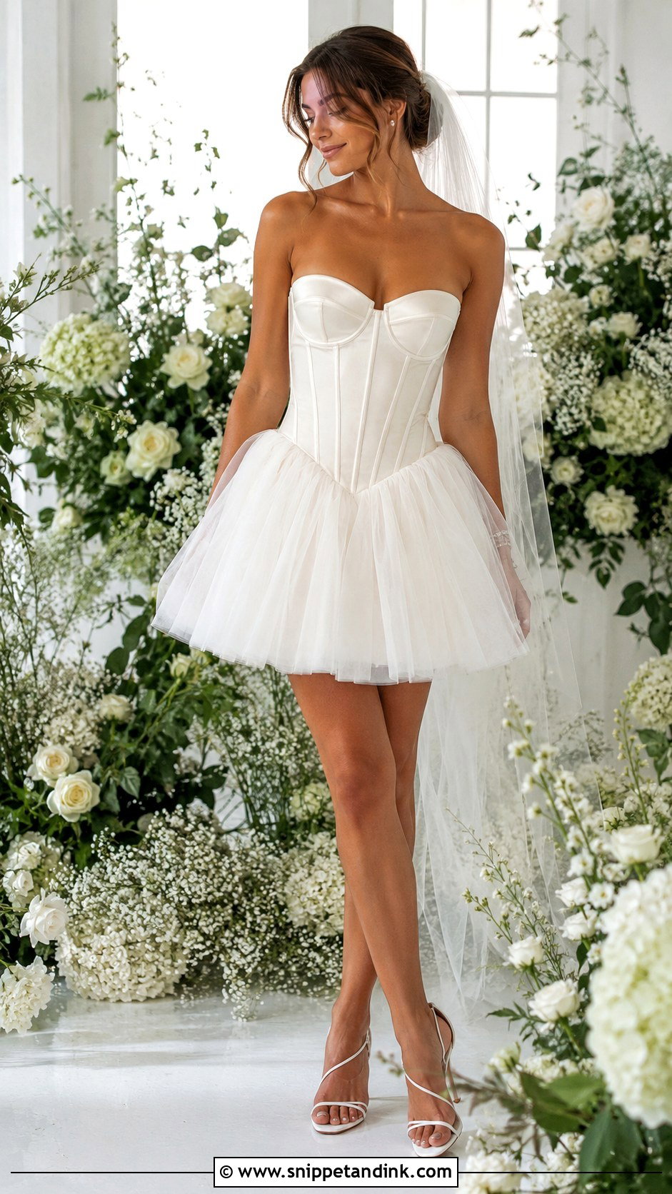 Short Corset Bridal Dress - Snippet and Ink - 25 Short Bridal Dresses