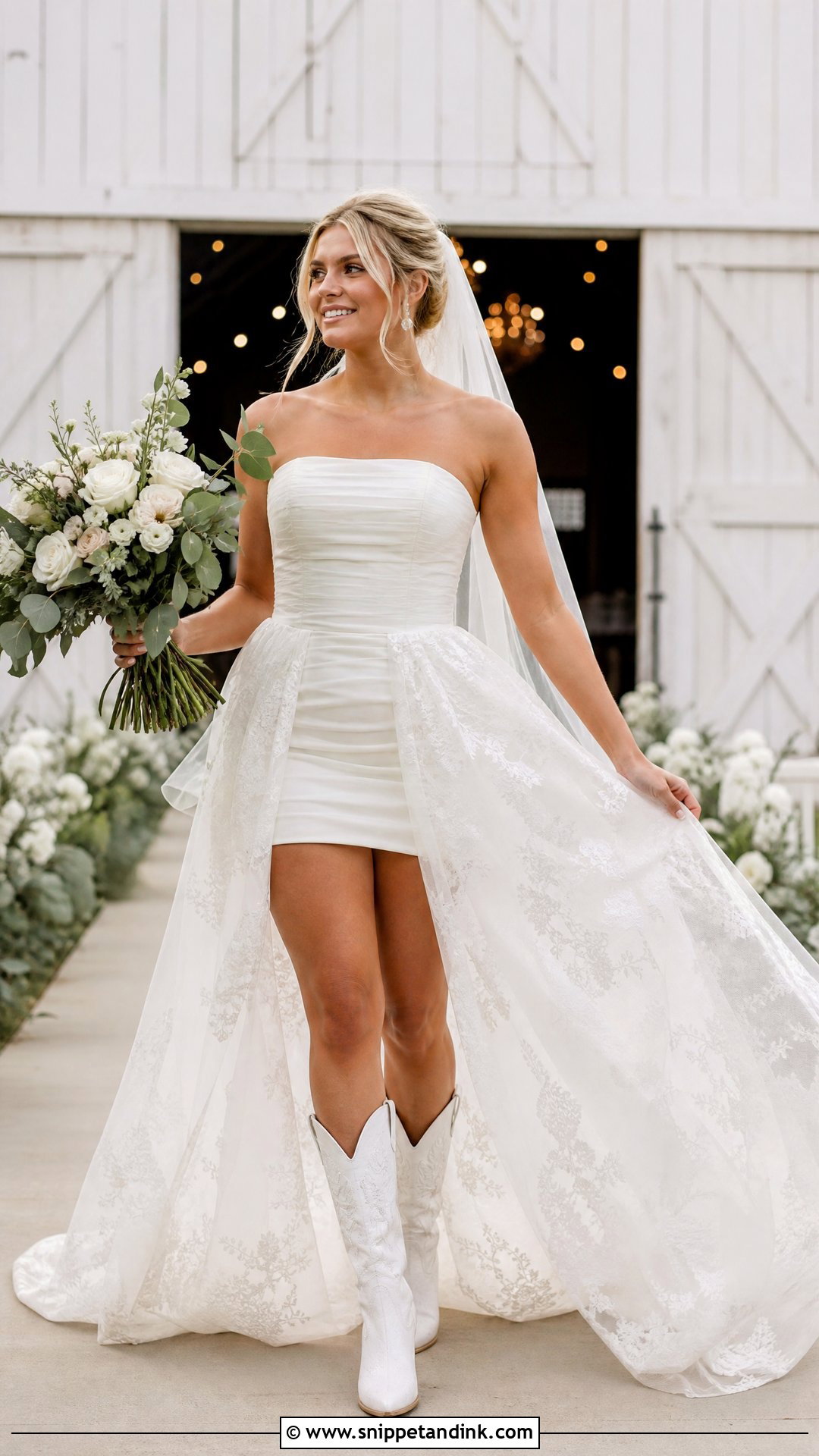 Short Country Wedding Dress With Overskirt - Snippet and Ink - 20 Short Country Wedding Dress Ideas