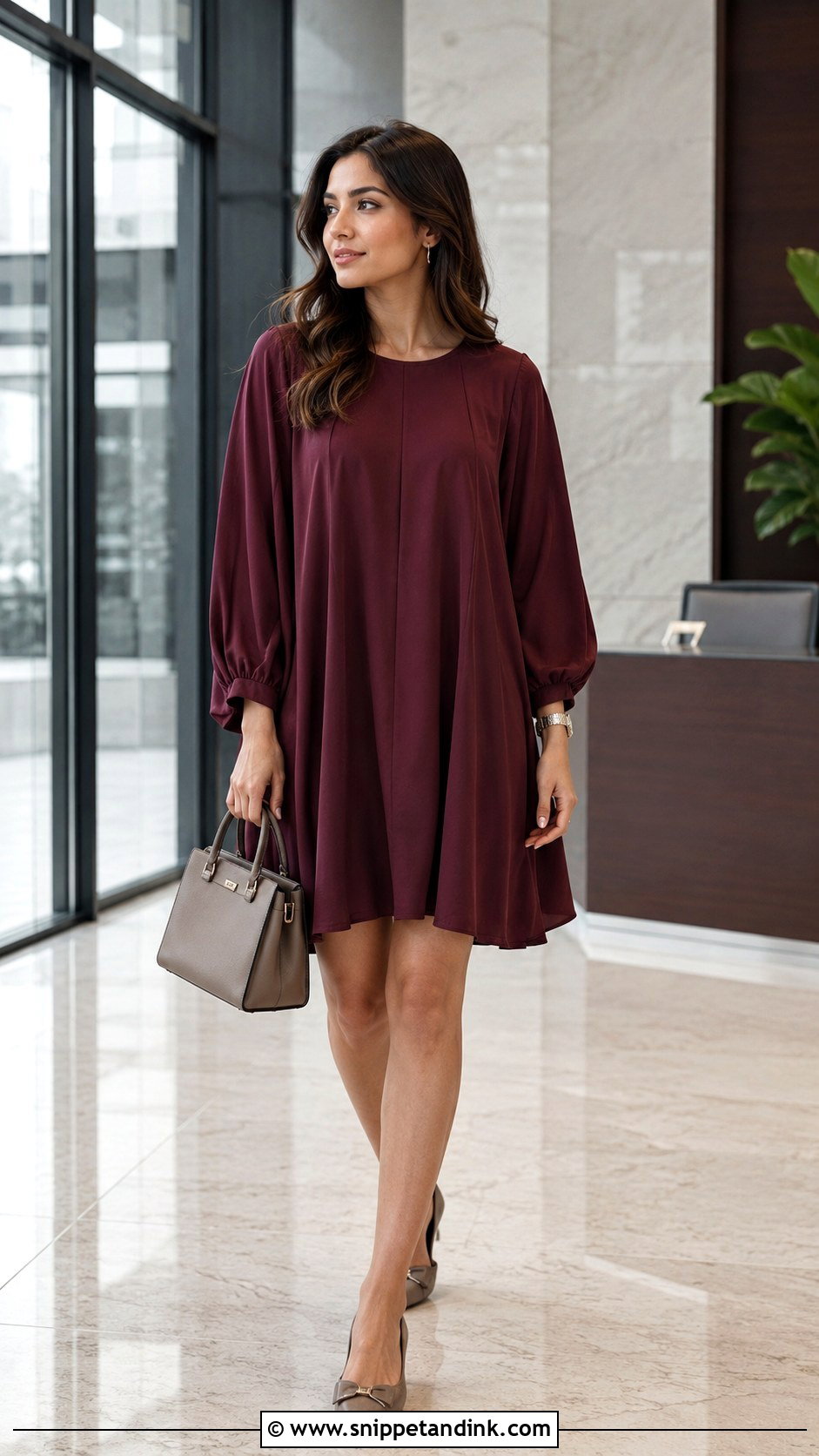 Short Crepe Free Gown With Pointed Flats - Snippet and Ink - 30 Short Free Gown Ideas