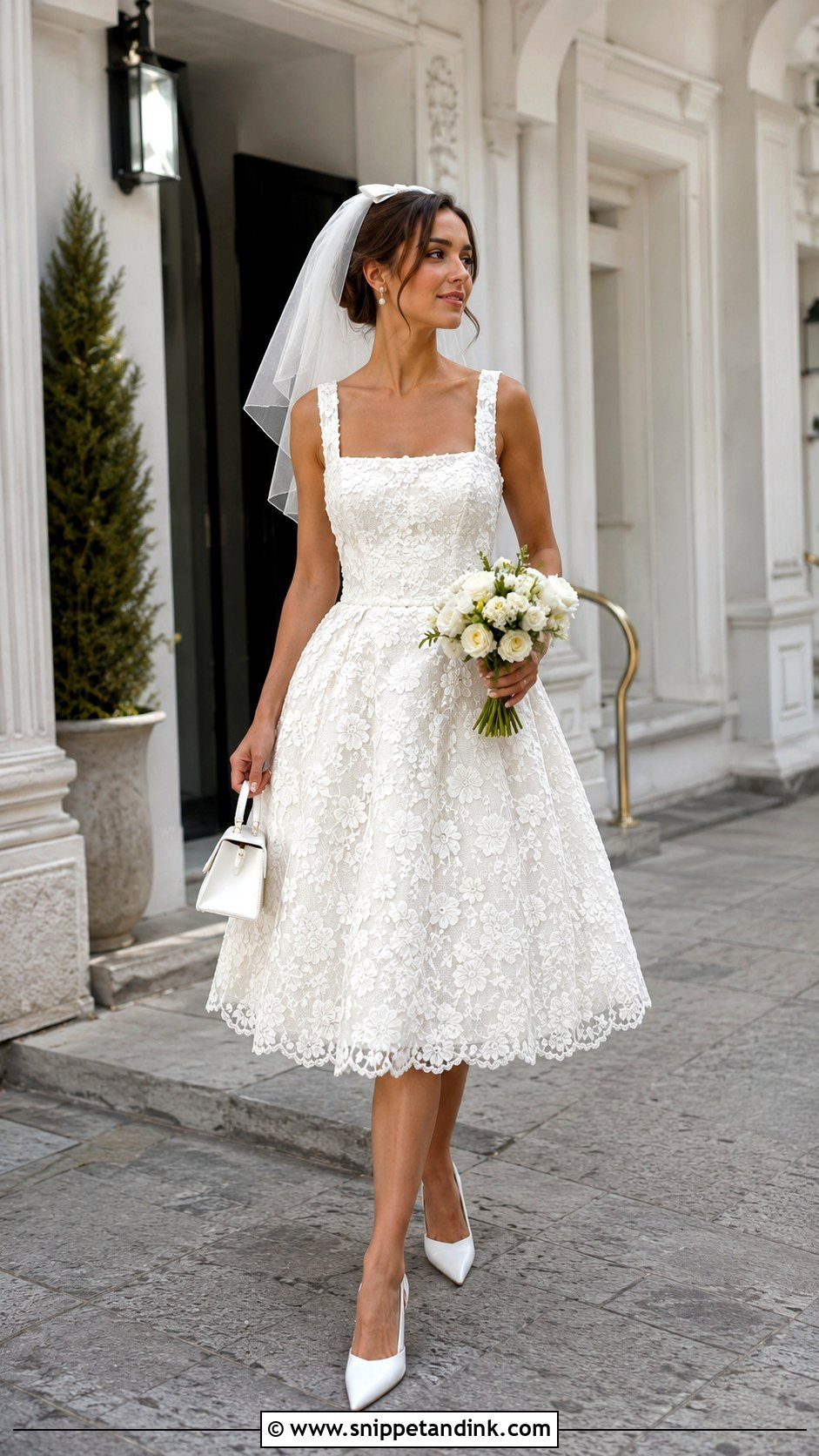 Short Dentelle Wedding Dress - Snippet and Ink - 20 Dentelle Wedding Dress Ideas