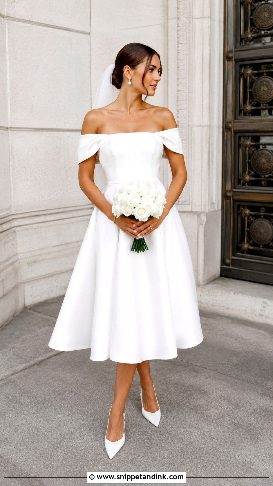 Short Drop Sleeve Wedding Dress - Snippet and Ink - 20 Drop Sleeve Wedding Dress Ideas