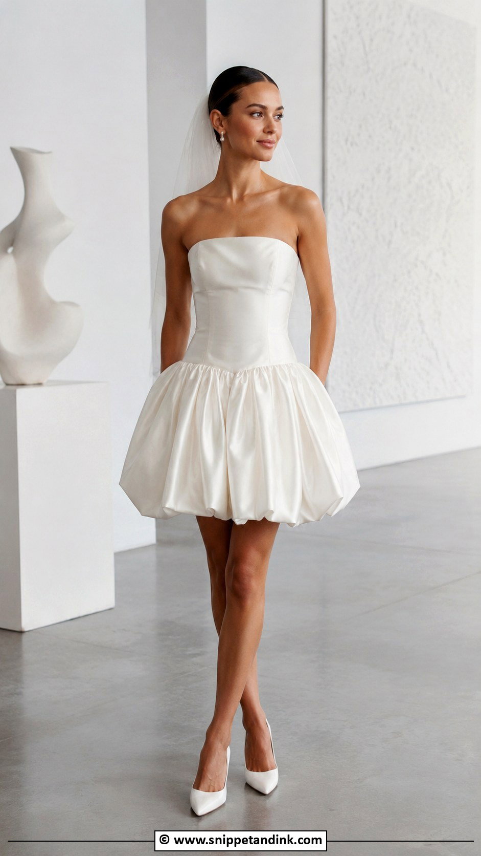 Short Drop Waist Wedding Dress - Snippet and Ink - 30 Short Wedding Dresses