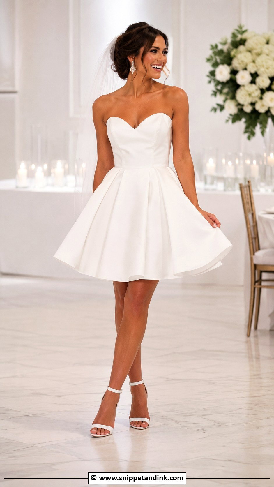 Short Fit And Flare Wedding Dress - Snippet and Ink - 30 Short Wedding Dresses